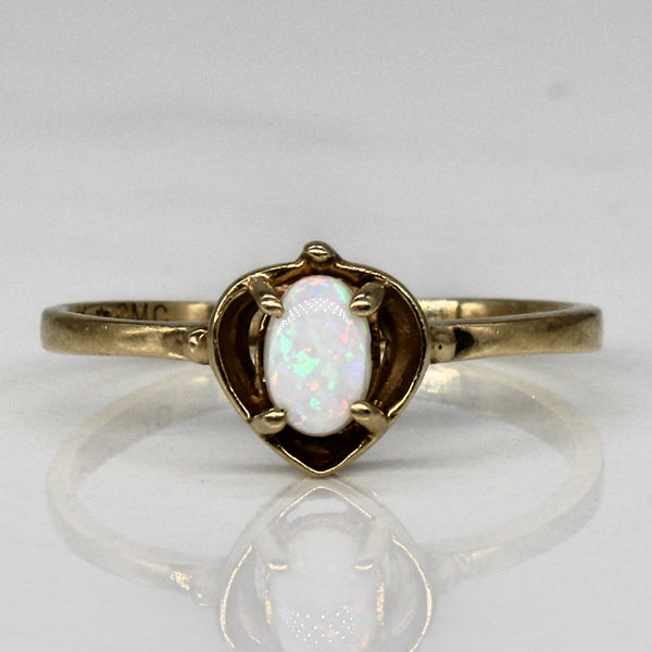 Opal Heart Ring | 0.14ct | SZ 5.25 |
