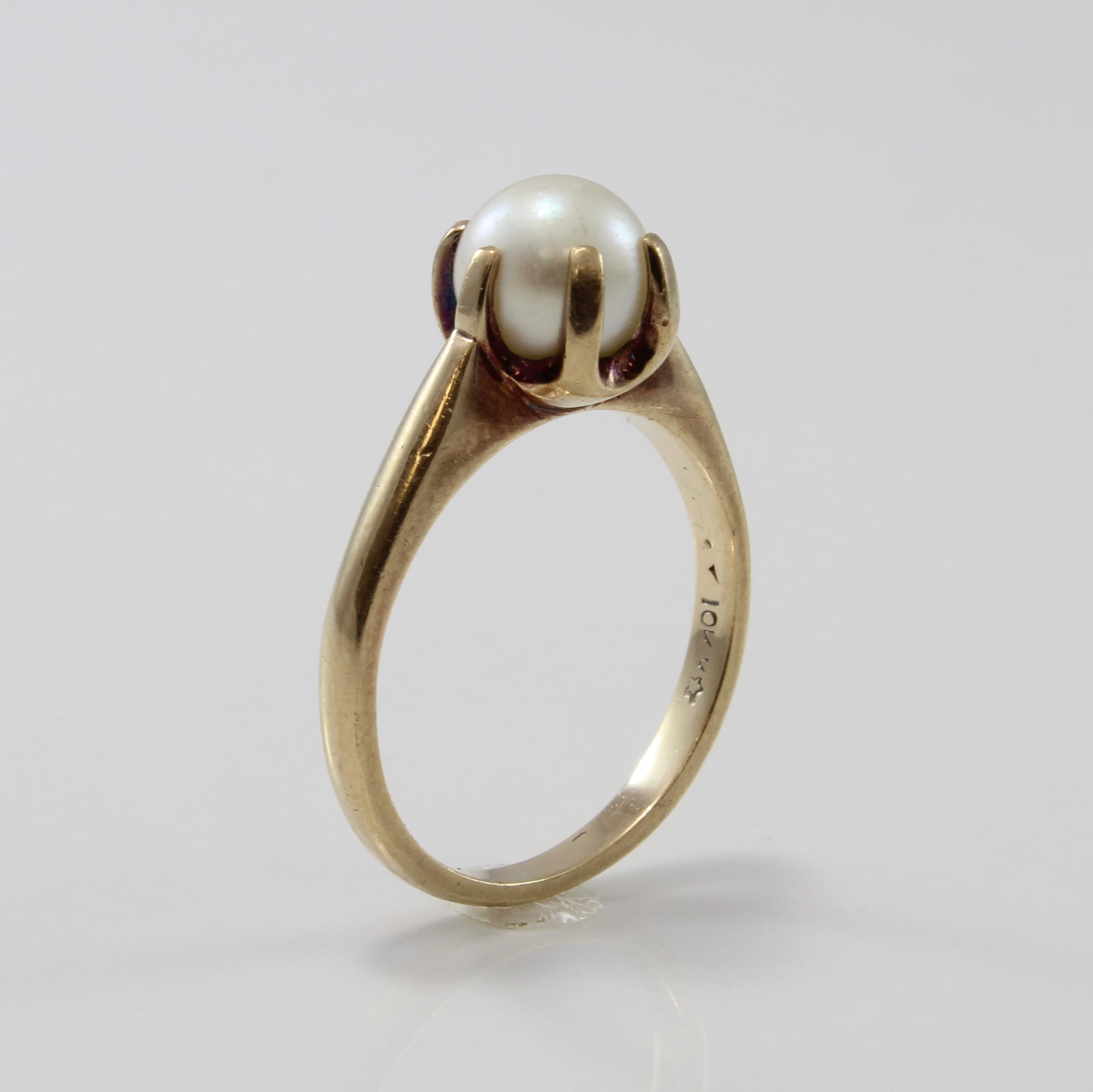 Six Prong Pearl Solitaire Ring | 2.00ct | SZ 5.75 |
