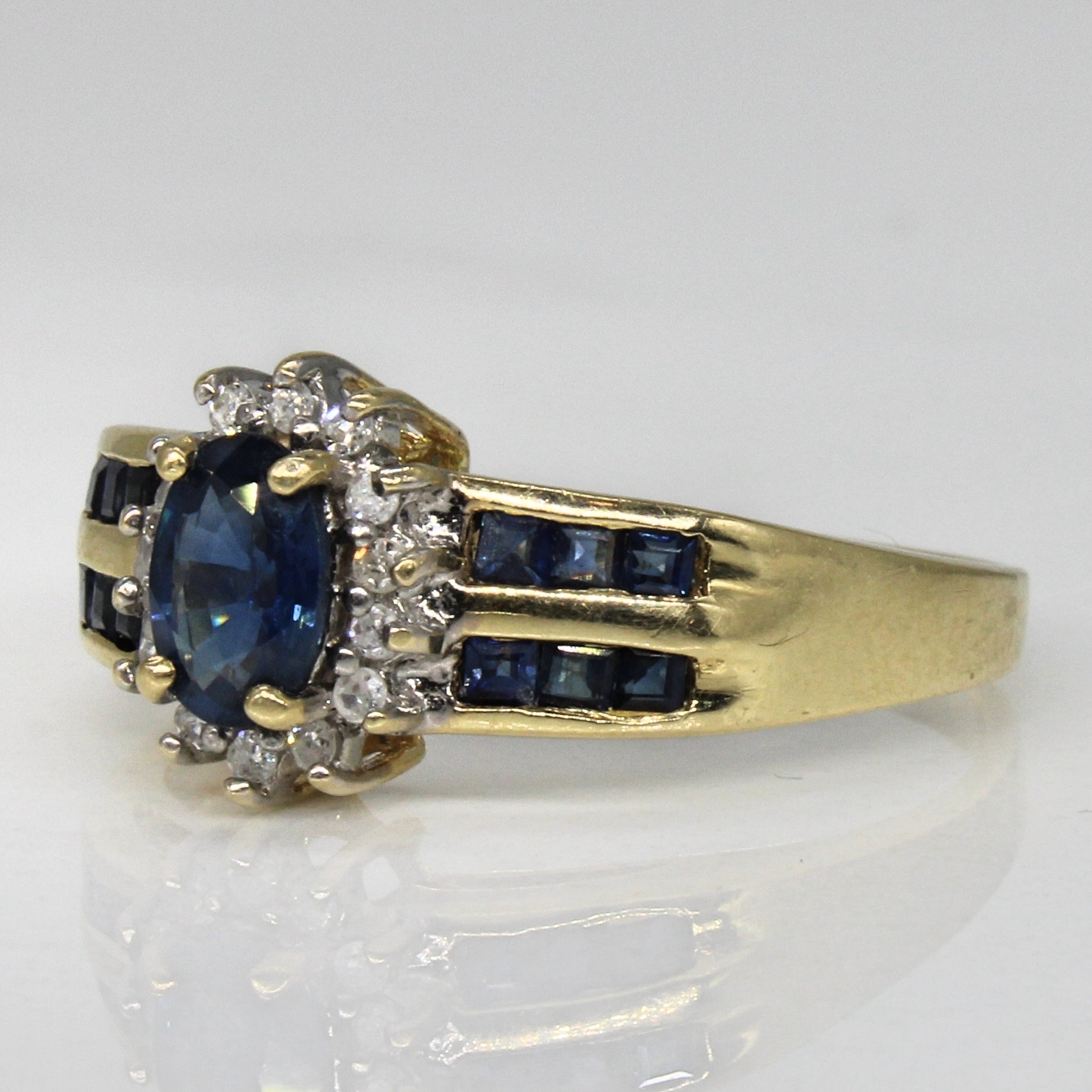Sapphire & Diamond Cocktail Ring | 0.50ctw, 0.07ctw | SZ 8 |