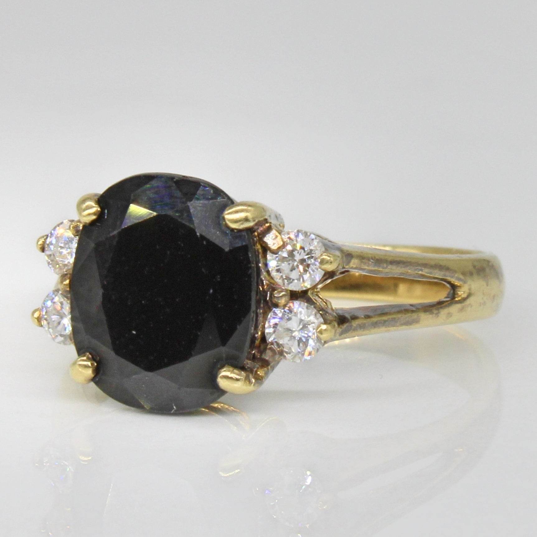 Oval Cut Sapphire & Diamond Accented Ring | 2.70ct, 0.20ctw | SZ 6 |