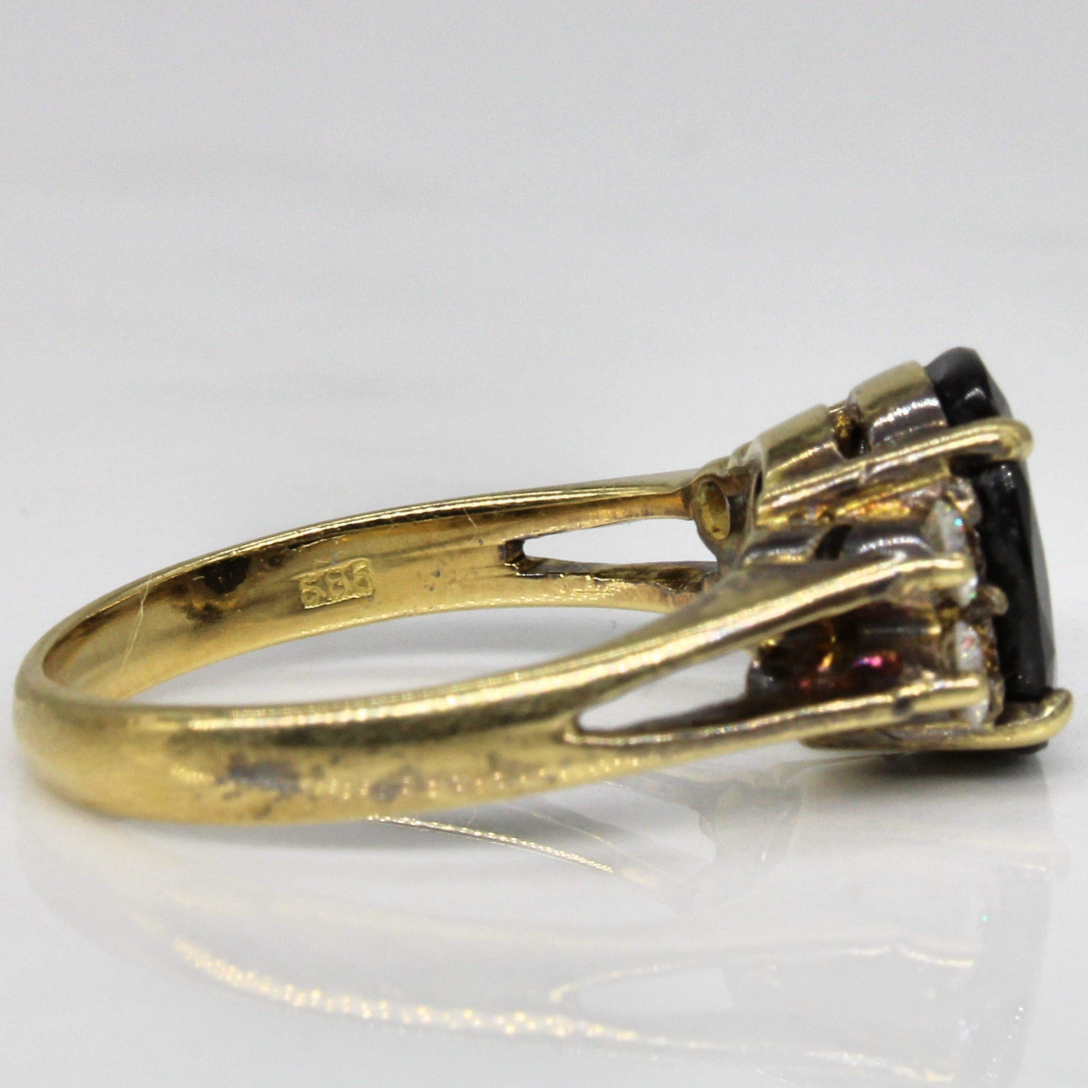 Oval Cut Sapphire & Diamond Accented Ring | 2.70ct, 0.20ctw | SZ 6 |