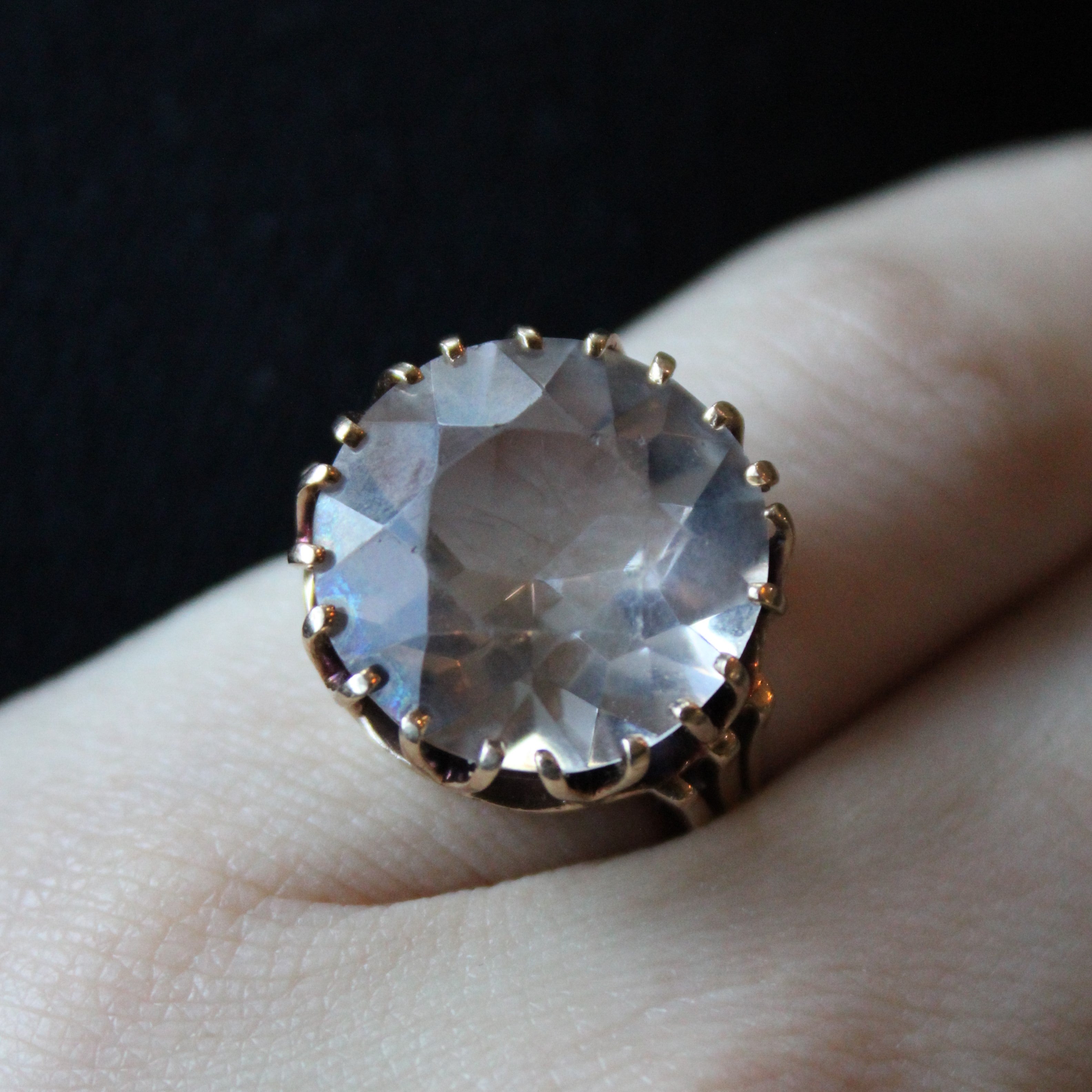 Large Quartz Cocktail Ring | 10.05ct | SZ 6.75 |