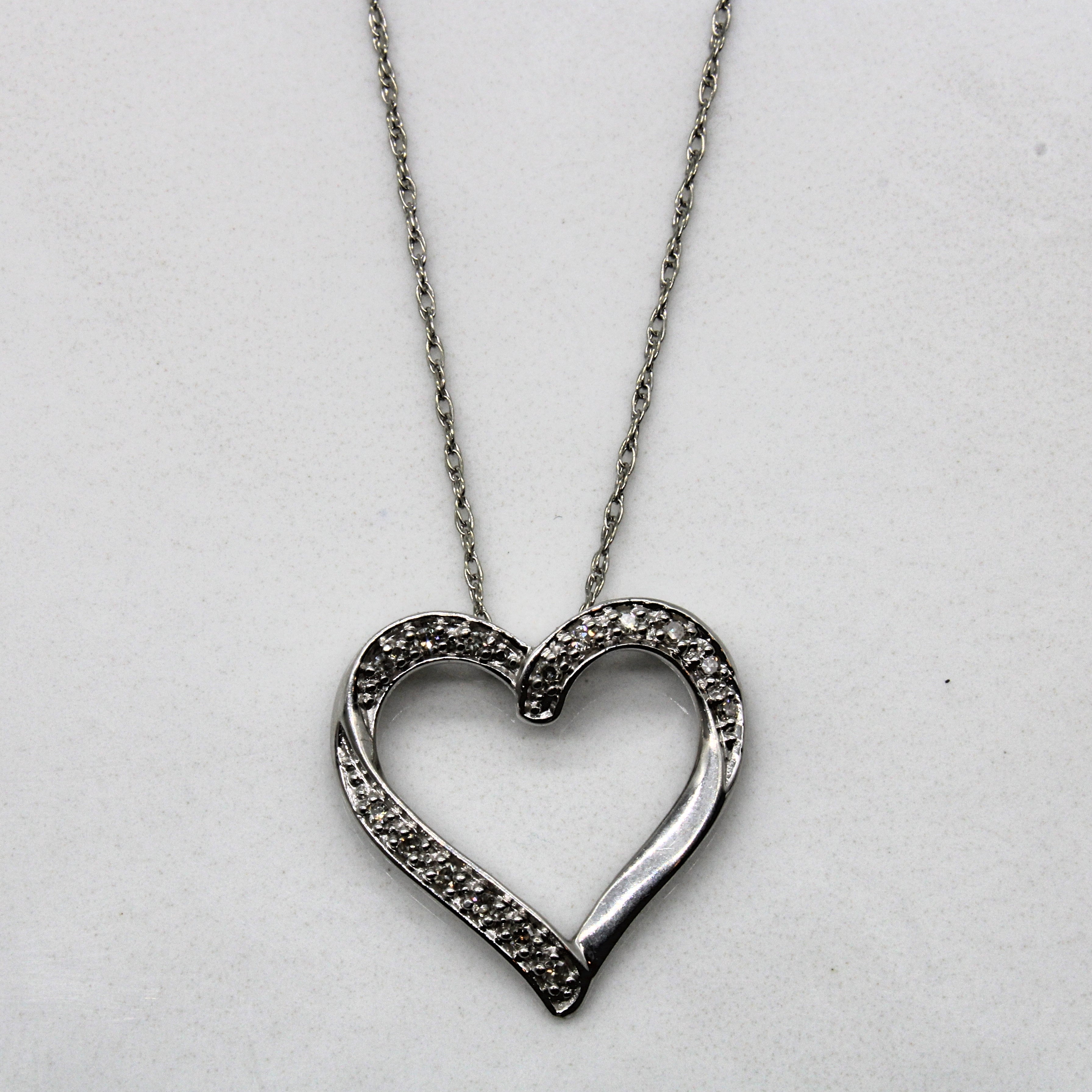 Diamond Heart Necklace | 0.06ctw | 18" |