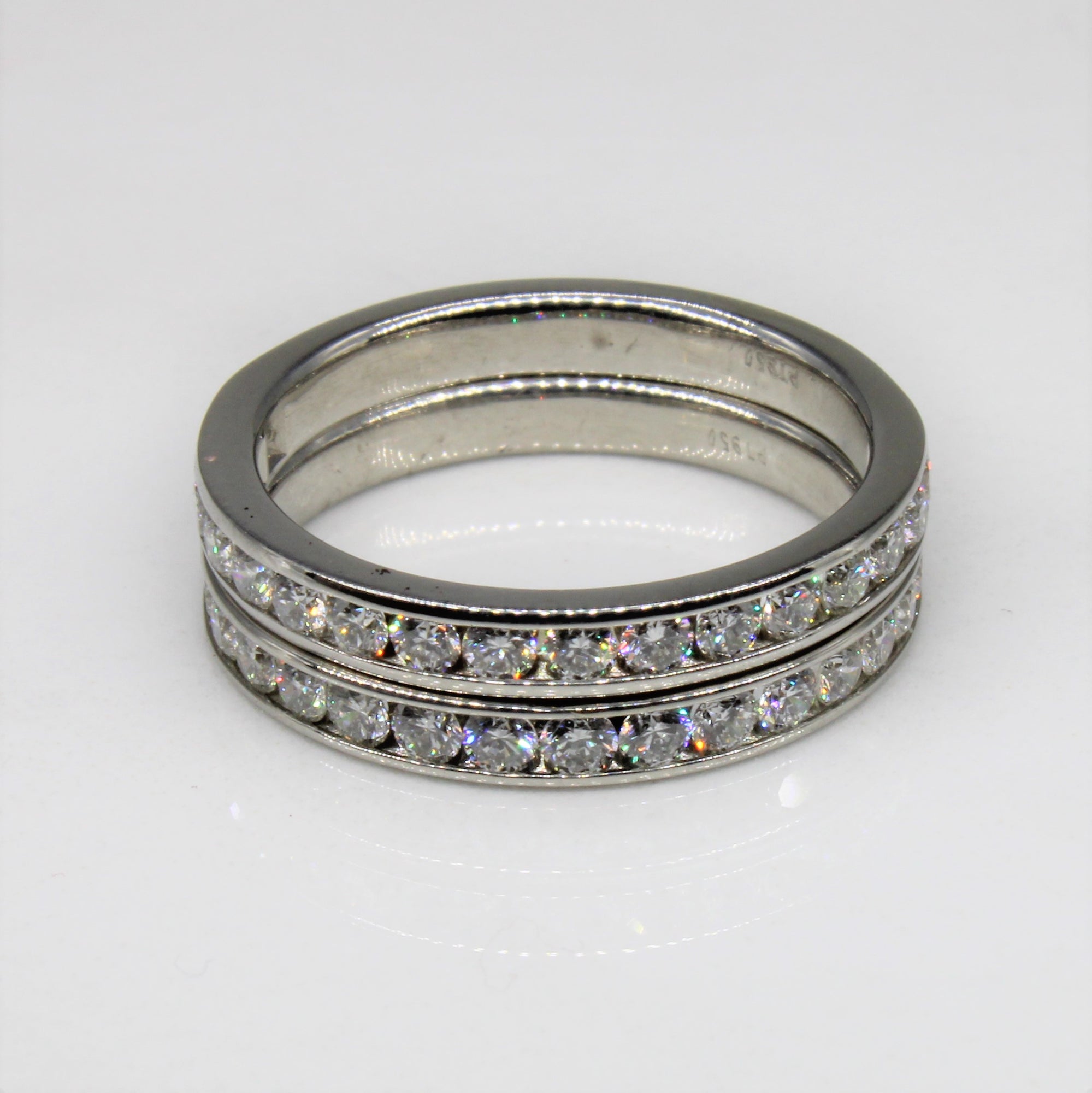 Platinum Diamond Ring Set | 0.70ctw | SZ 5 |