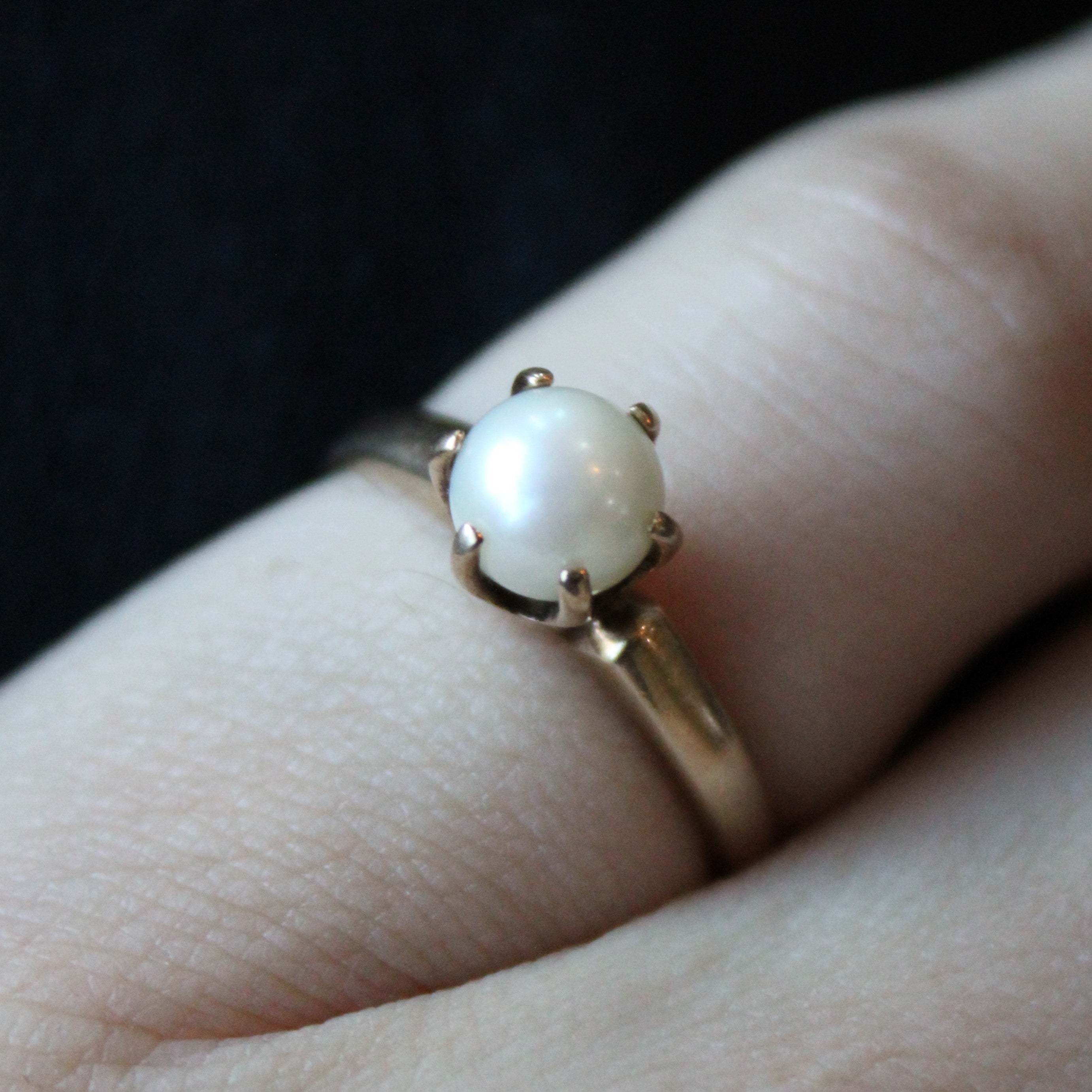 Claw Set Pearl Solitaire Ring | SZ 5.25 |