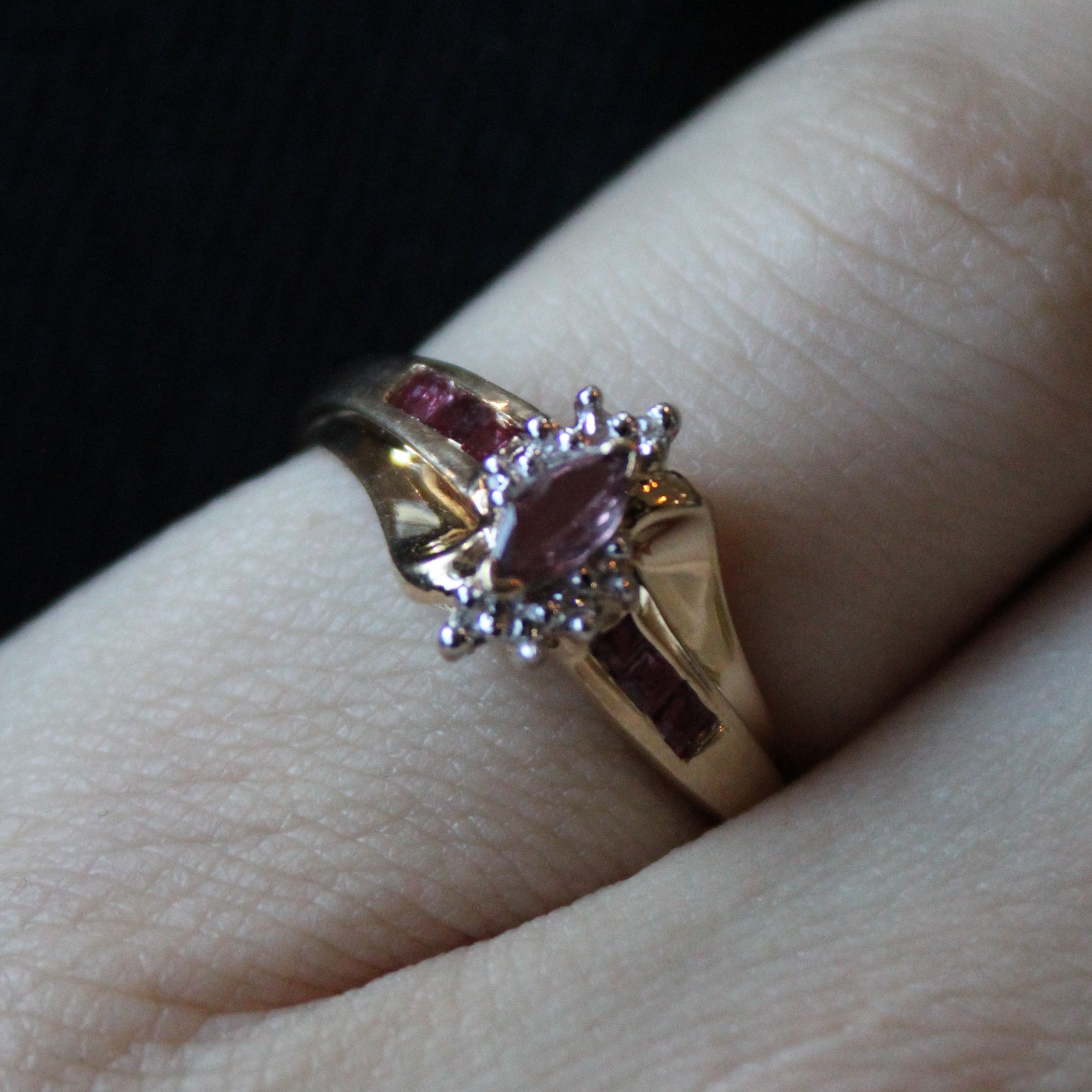Ruby & Diamond Cocktail Ring | 0.26ctw, 0.02ctw | SZ 6 |