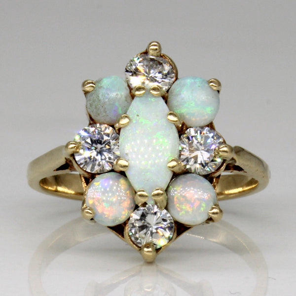 Opal & Diamond Cocktail Ring | 1.05ctw, 0.88ctw | SZ 7.25 |