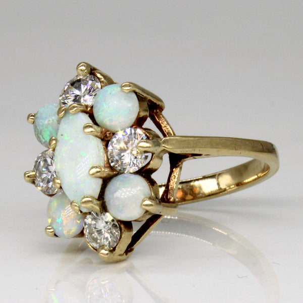Opal & Diamond Cocktail Ring | 1.05ctw, 0.88ctw | SZ 7.25 |