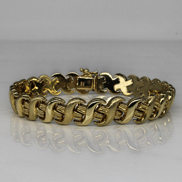 X Link Italian Gold Bracelet | 7.5