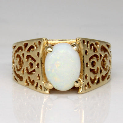 Ornate Opal Lattice Ring | 1.00ct | SZ 5.75 |
