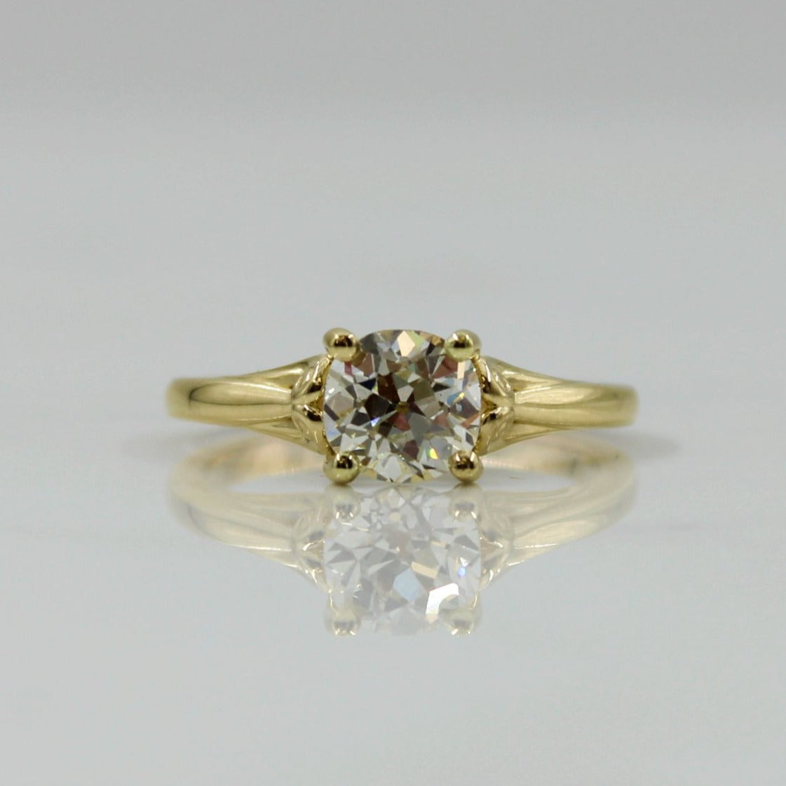 Bespoke' Diamond Detailed Gallery Engagement Ring | 1.26ct | SZ 7 |