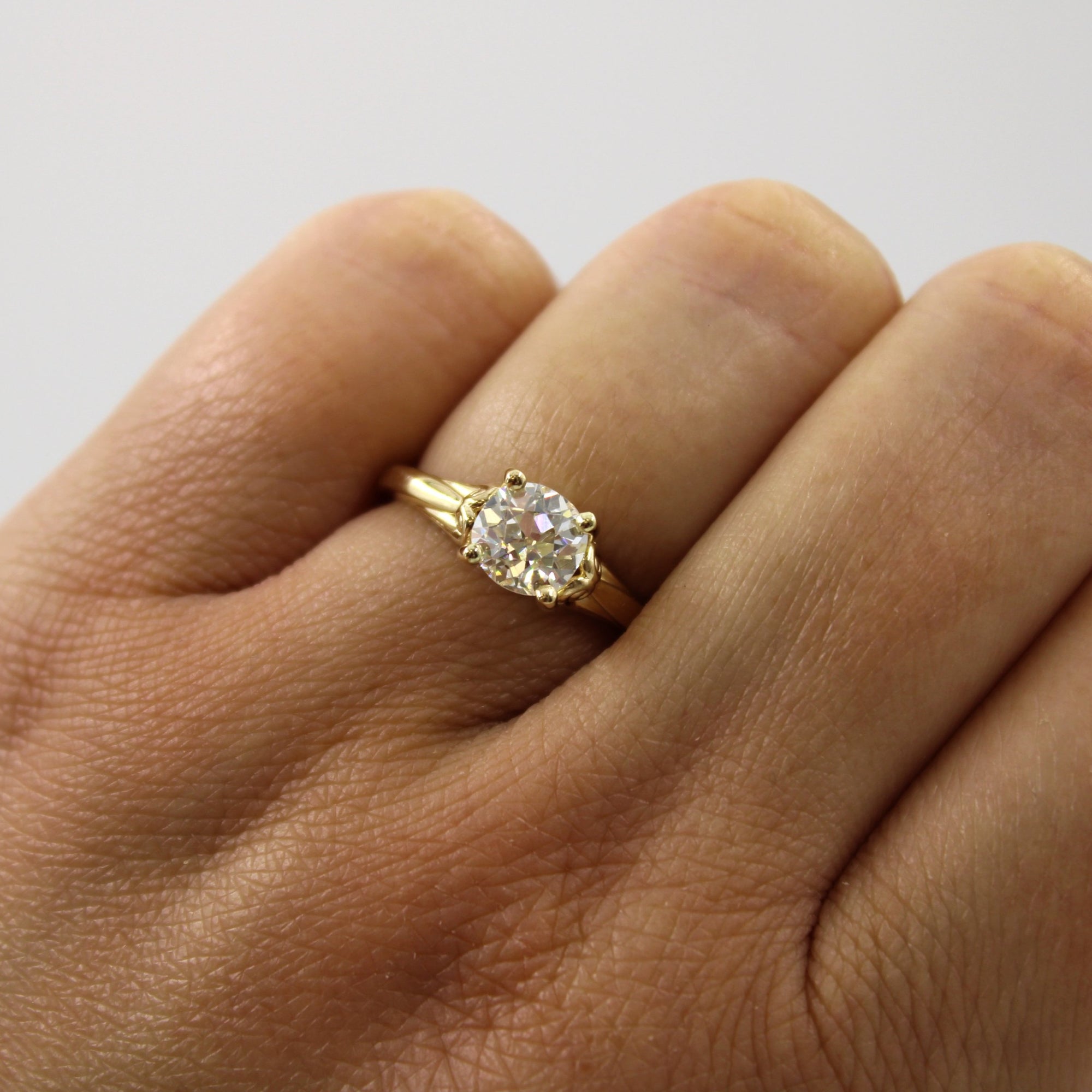 Bespoke' Diamond Detailed Gallery Engagement Ring | 1.26ct | SZ 7 |