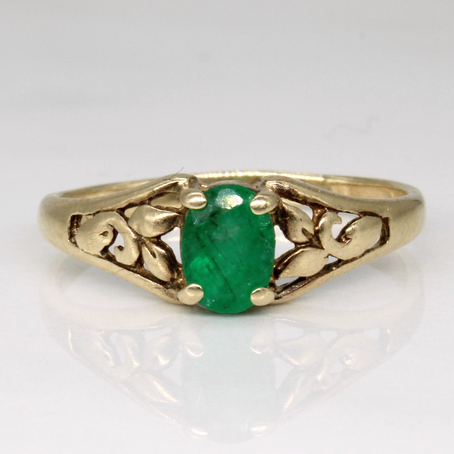 Ornate Emerald Ring | 0.40ct | SZ 6.5 |