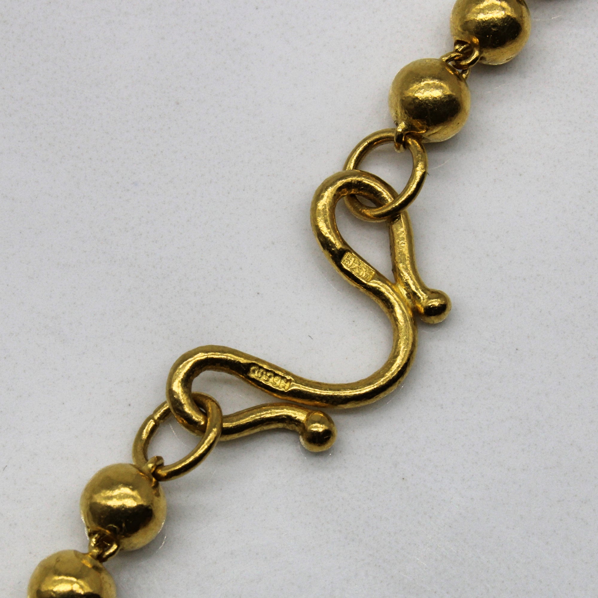24k Yellow Gold Bead Chain | 24