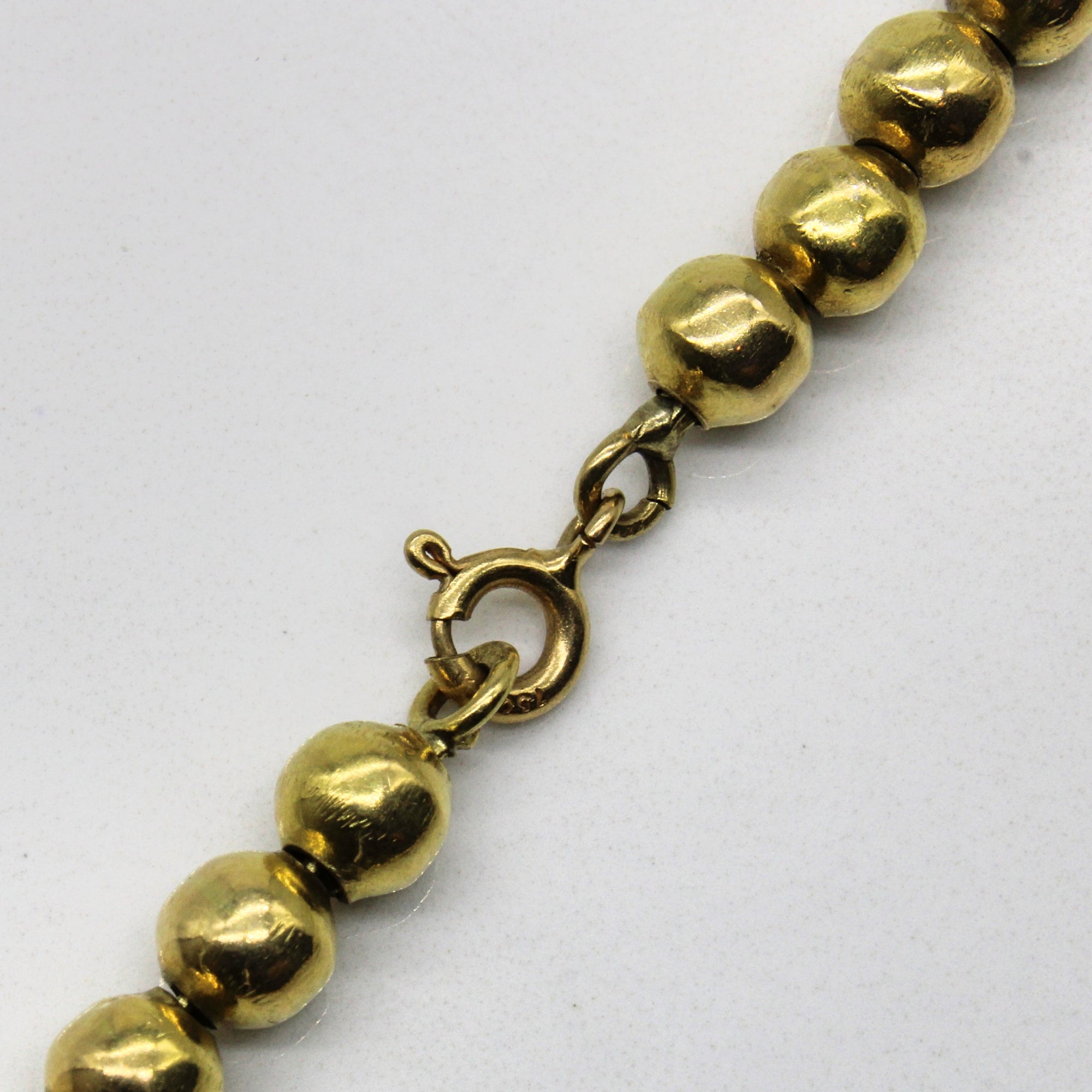 10k Yellow Gold Ball Chain Necklace | 17