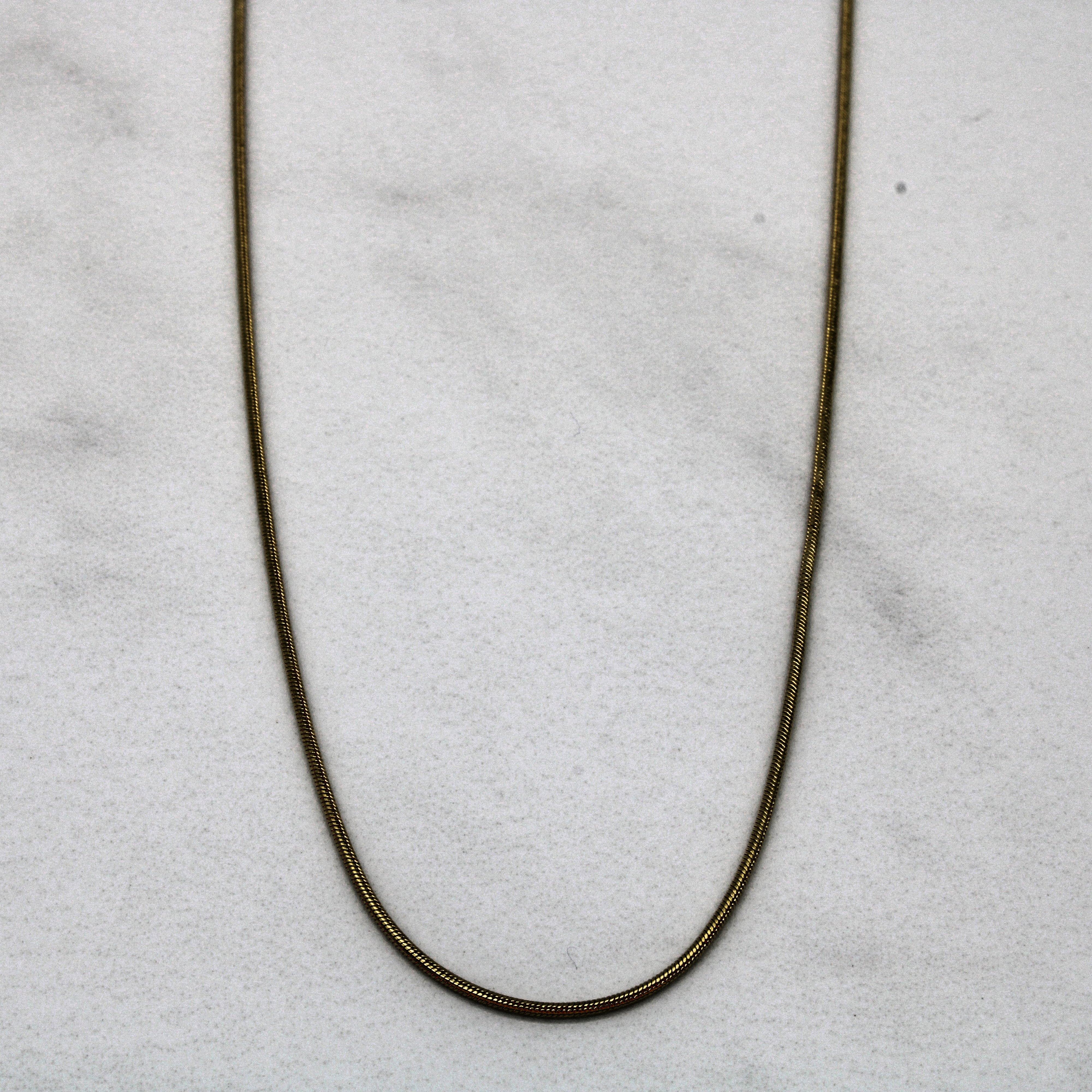 Italian 18k Yellow Gold Snake Chain | 16" |