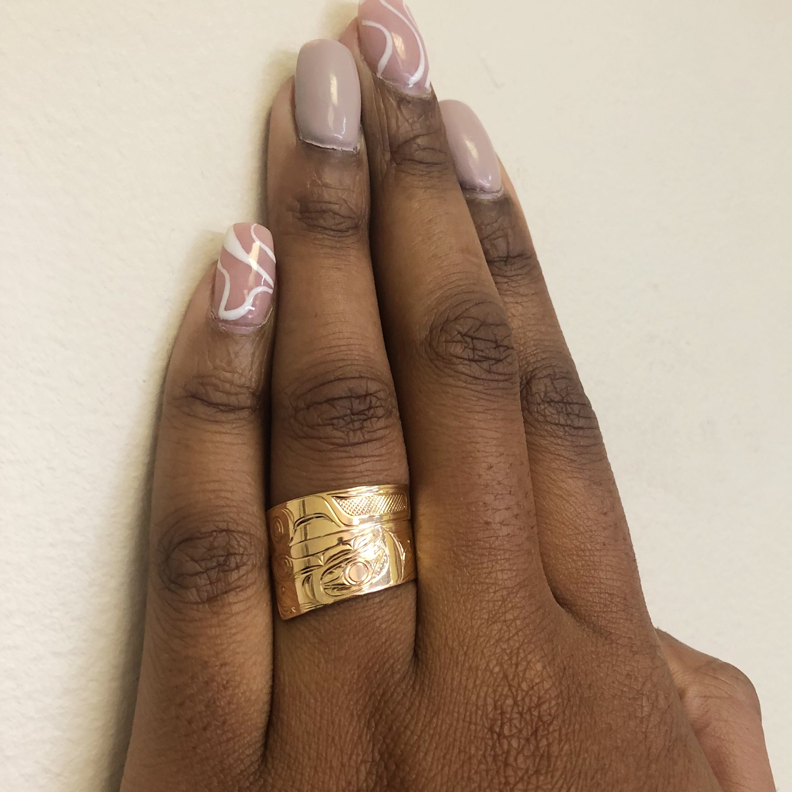 Wrap Around Indigenous Eagle Art Ring | SZ 10 |