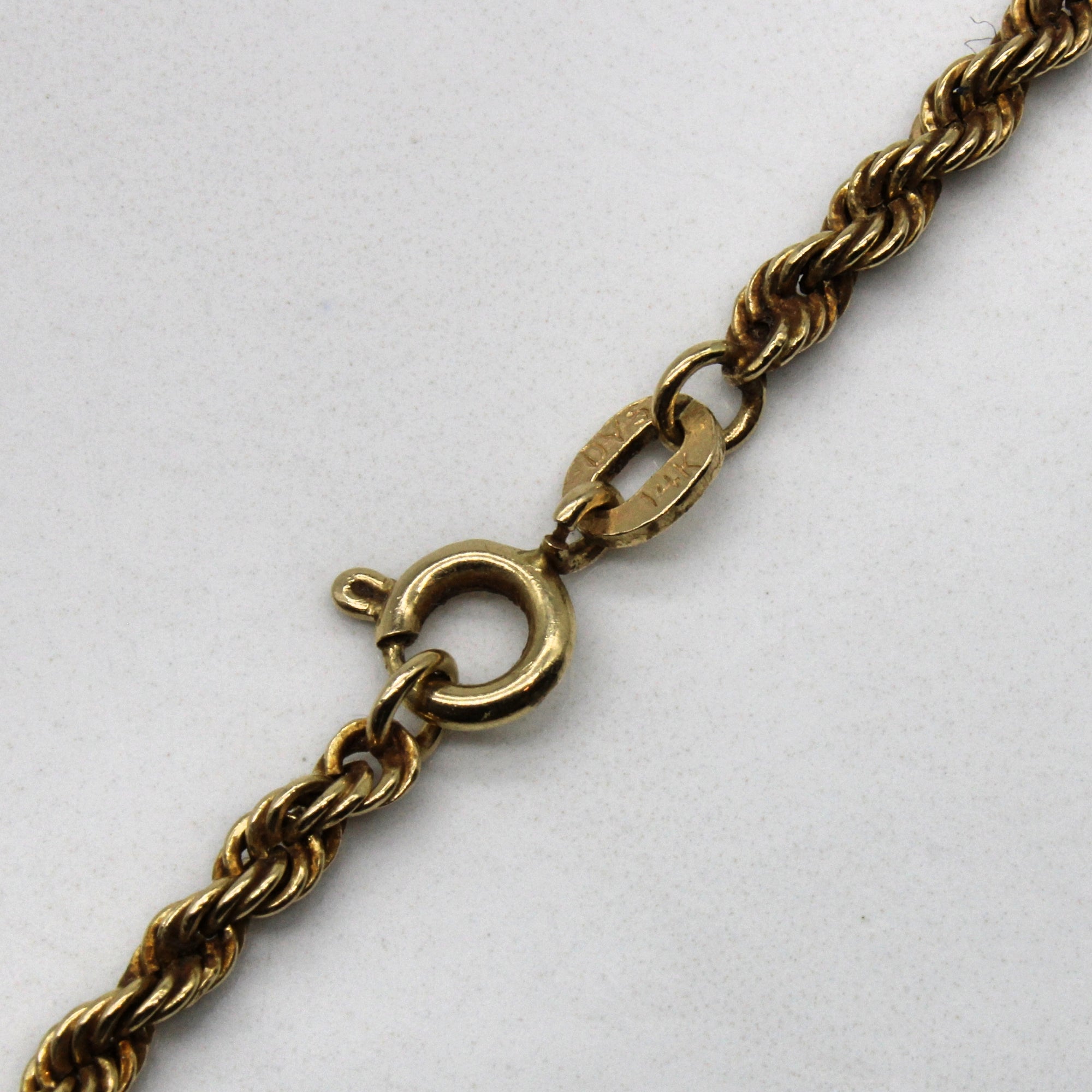 14k Yellow Gold Rope Chain | 18