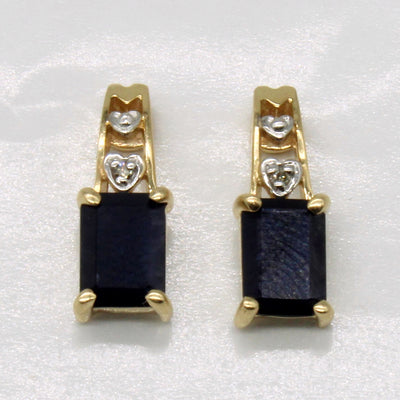 Sapphire & Diamond Stud Earrings | 1.82ctw, 0.01ctw |