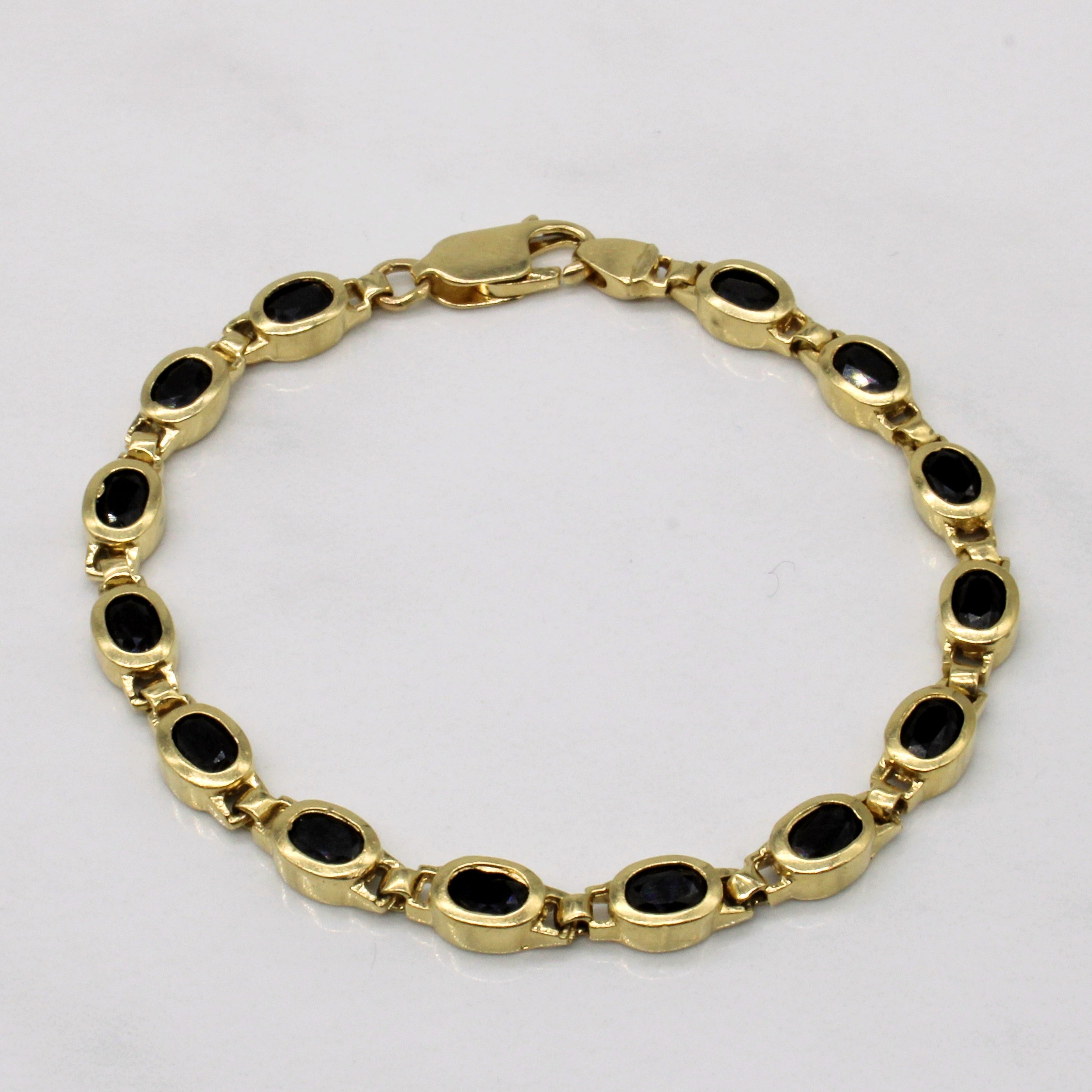 Hematite Oval Link Bracelet | 0.56ctw | 7" |