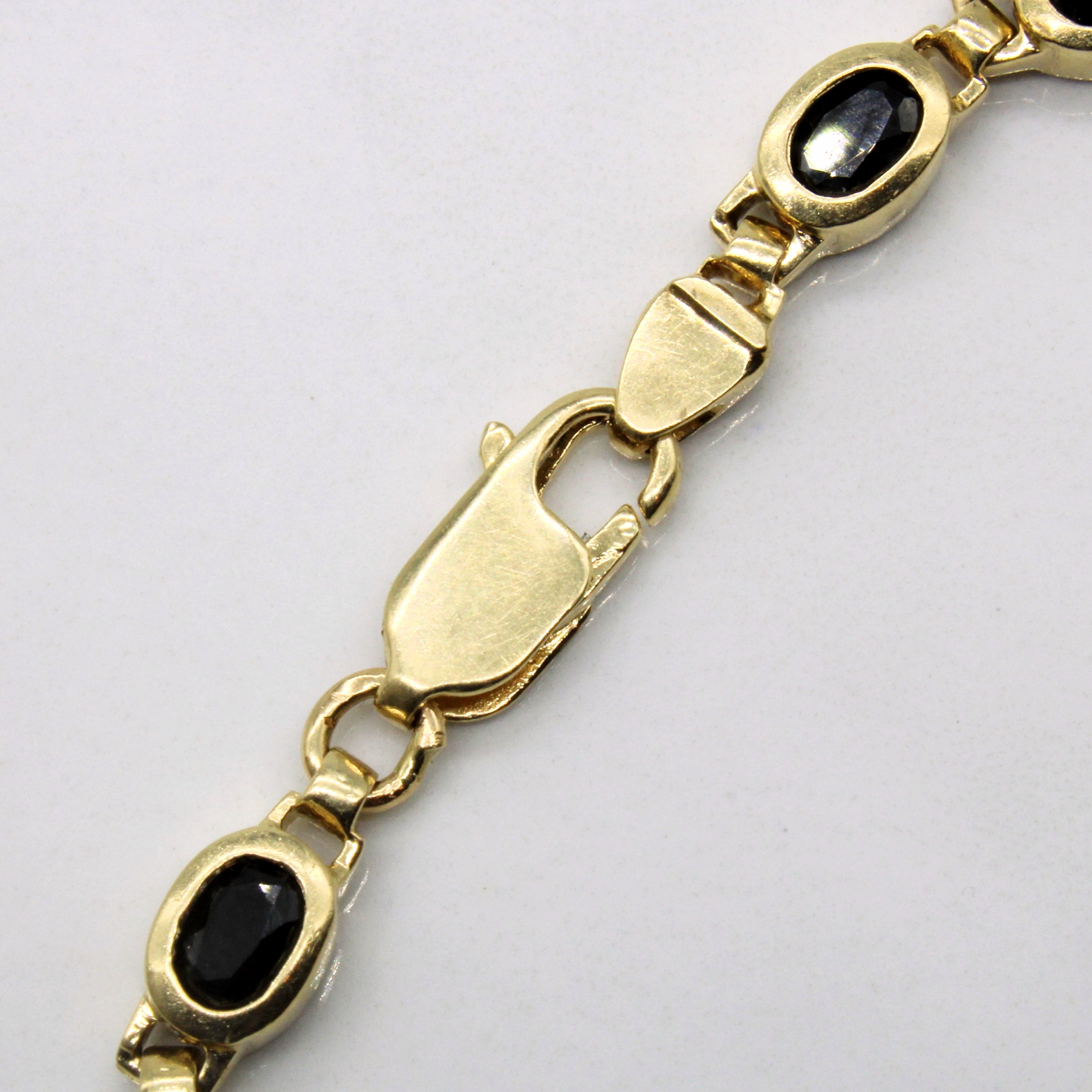 Hematite Oval Link Bracelet | 0.56ctw | 7" |
