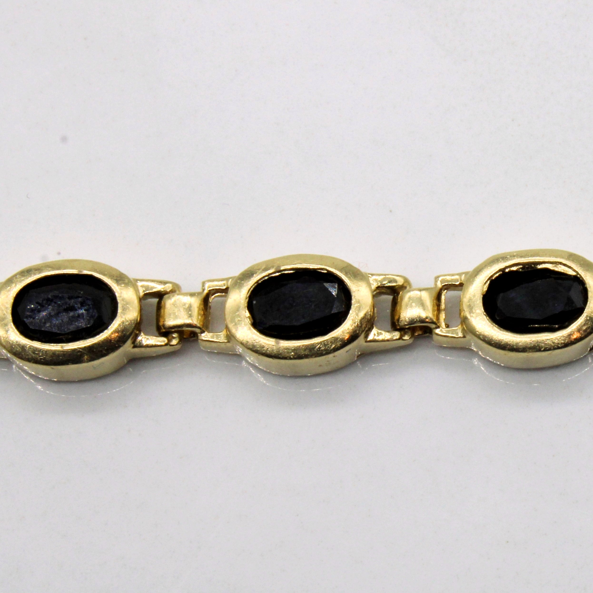 Hematite Oval Link Bracelet | 0.56ctw | 7" |