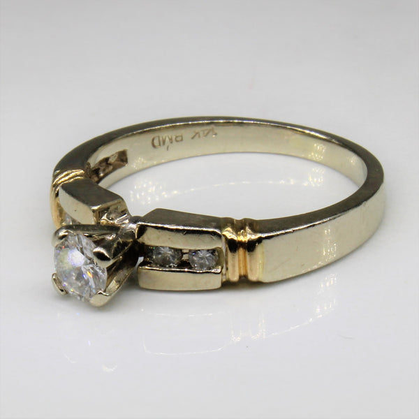 Two Tone Channel Accented Diamond Ring | 0.35ctw | SZ 7 |
