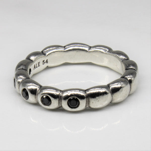 'Pandora' Sterling Silver and  Black Onyx Ring | SZ 6.75 |