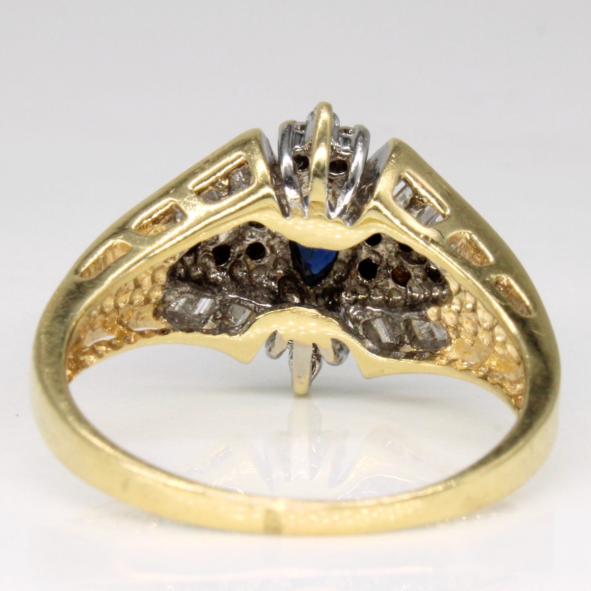 Tapered Diamond & Sapphire Ring | 0.40ctw, 0.38ct | SZ 7.5 |