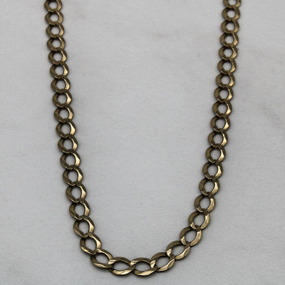 10k Yellow Gold Modified Curb Chain | 27