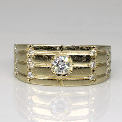 Gypsy Set Multi Diamond Ring | 0.30ctw | SZ 5.75 |