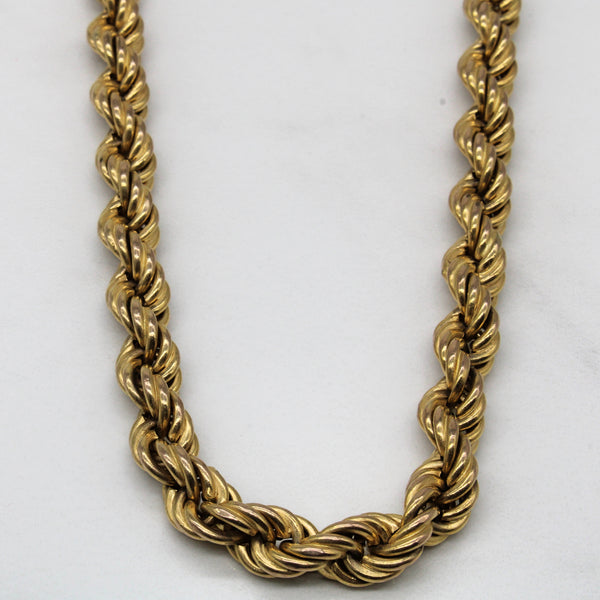 10k Yellow Gold Rope Chain | 26