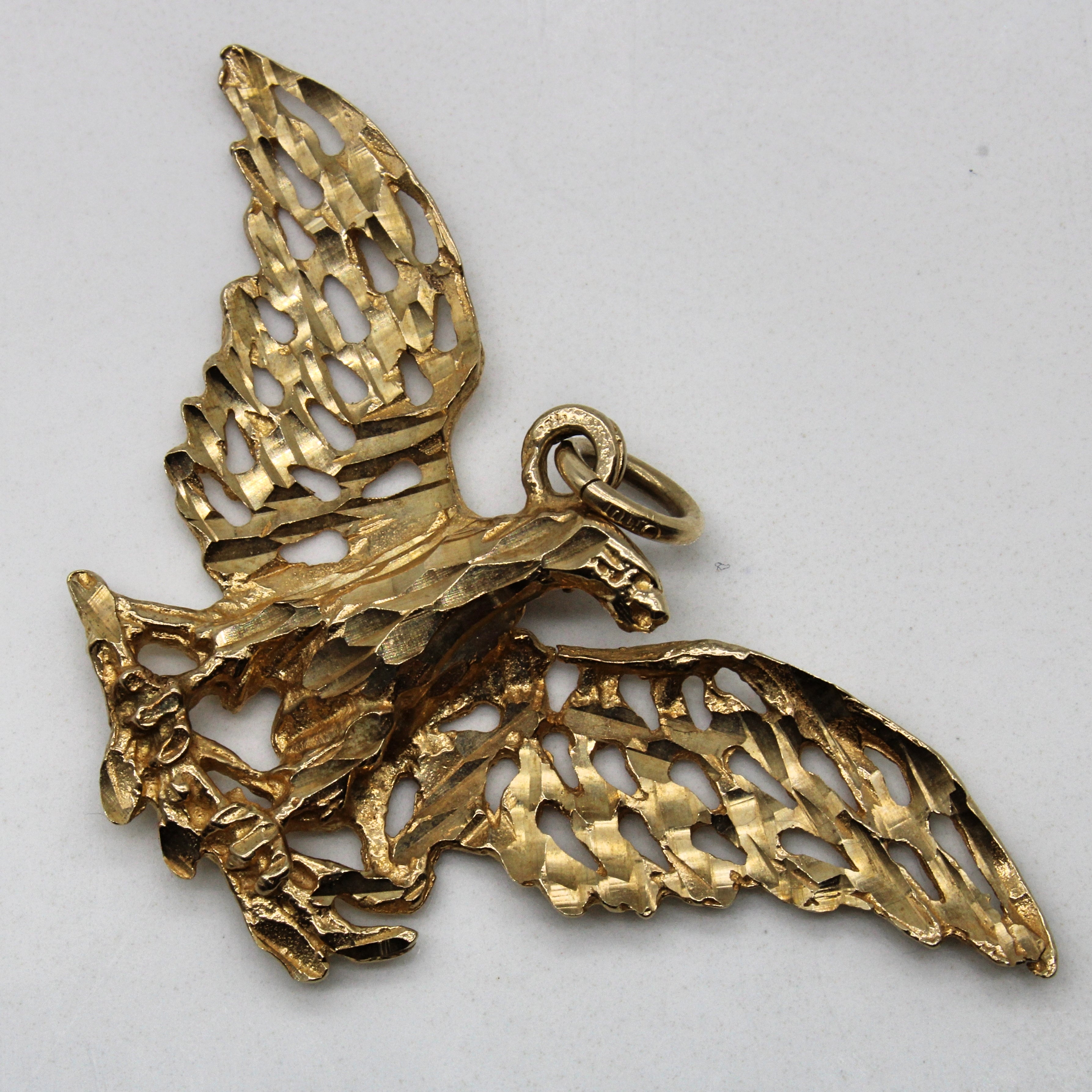 10k Yellow Gold Eagle Pendant |