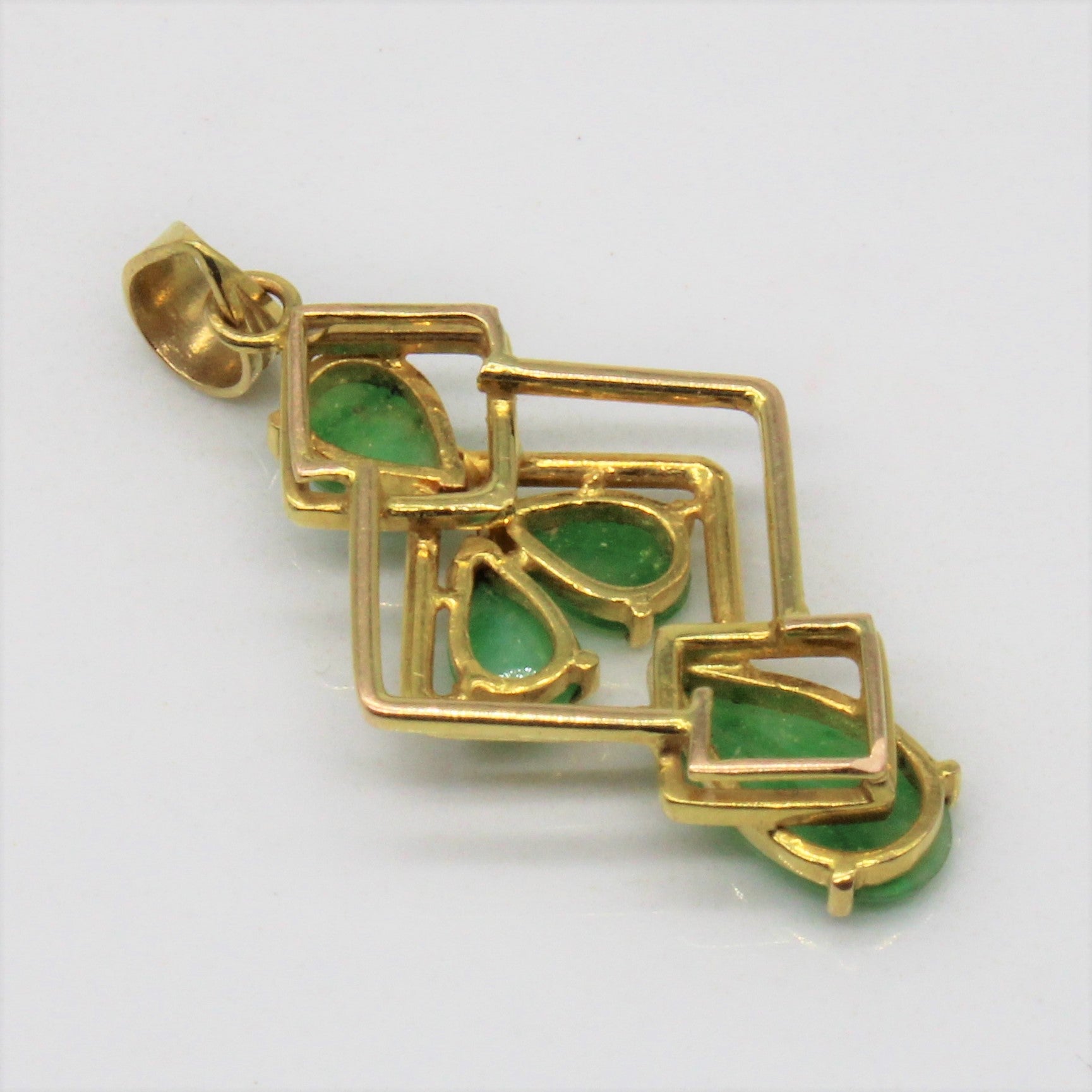 Pear Cut Cabochon Jadeite Pendant | 1.00ctw |