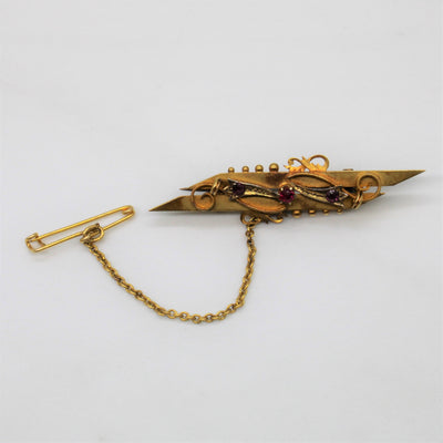 Early 1900s Ruby Cloak Pin | 0.20ctw |