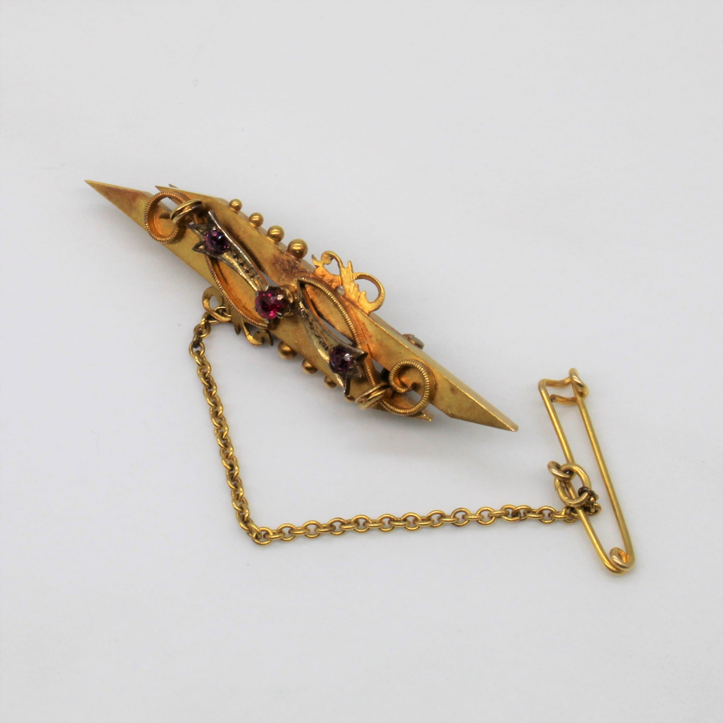 Early 1900s Ruby Cloak Pin | 0.20ctw |