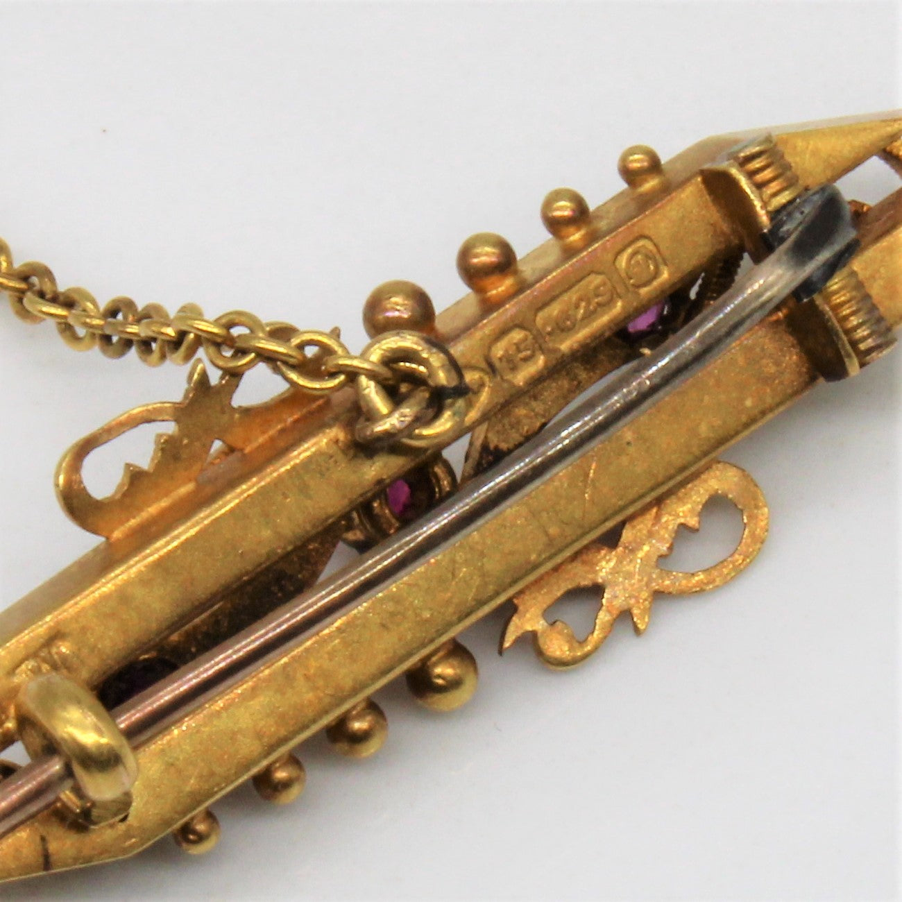 Early 1900s Ruby Cloak Pin | 0.20ctw |