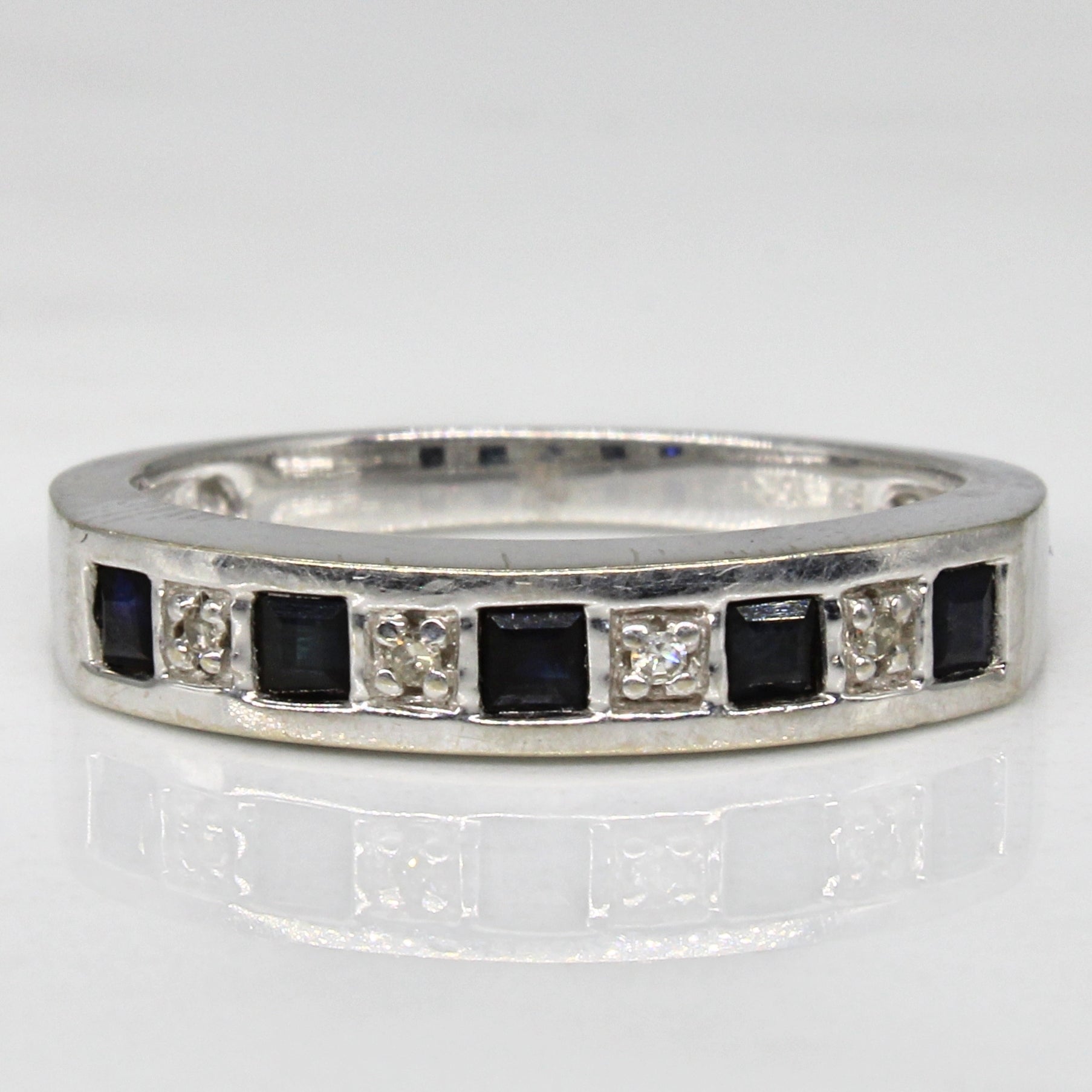 Alternating Sapphire & Diamond Ring | 0.30ctw, 0.02ctw | SZ 5.75 |