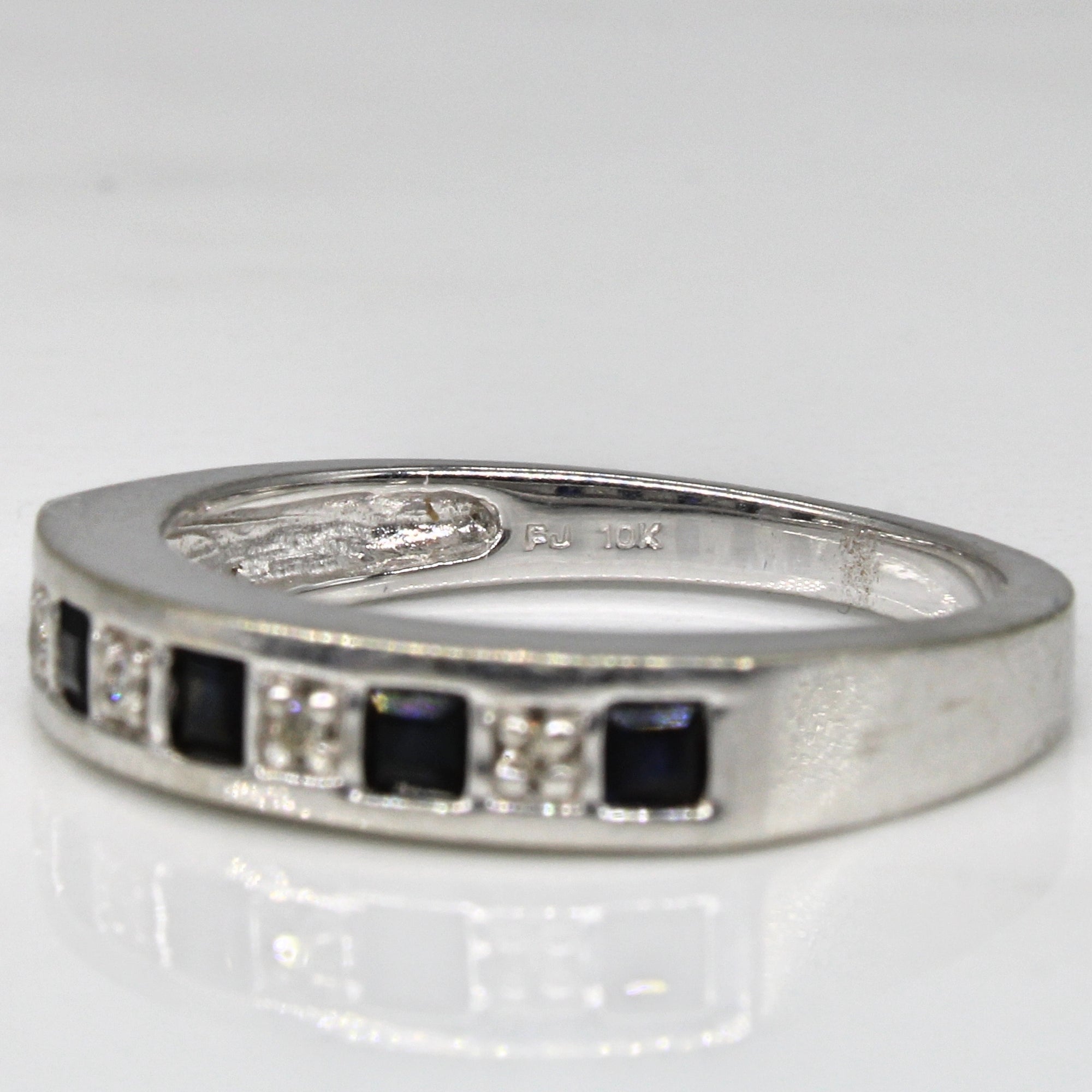 Alternating Sapphire & Diamond Ring | 0.30ctw, 0.02ctw | SZ 5.75 |