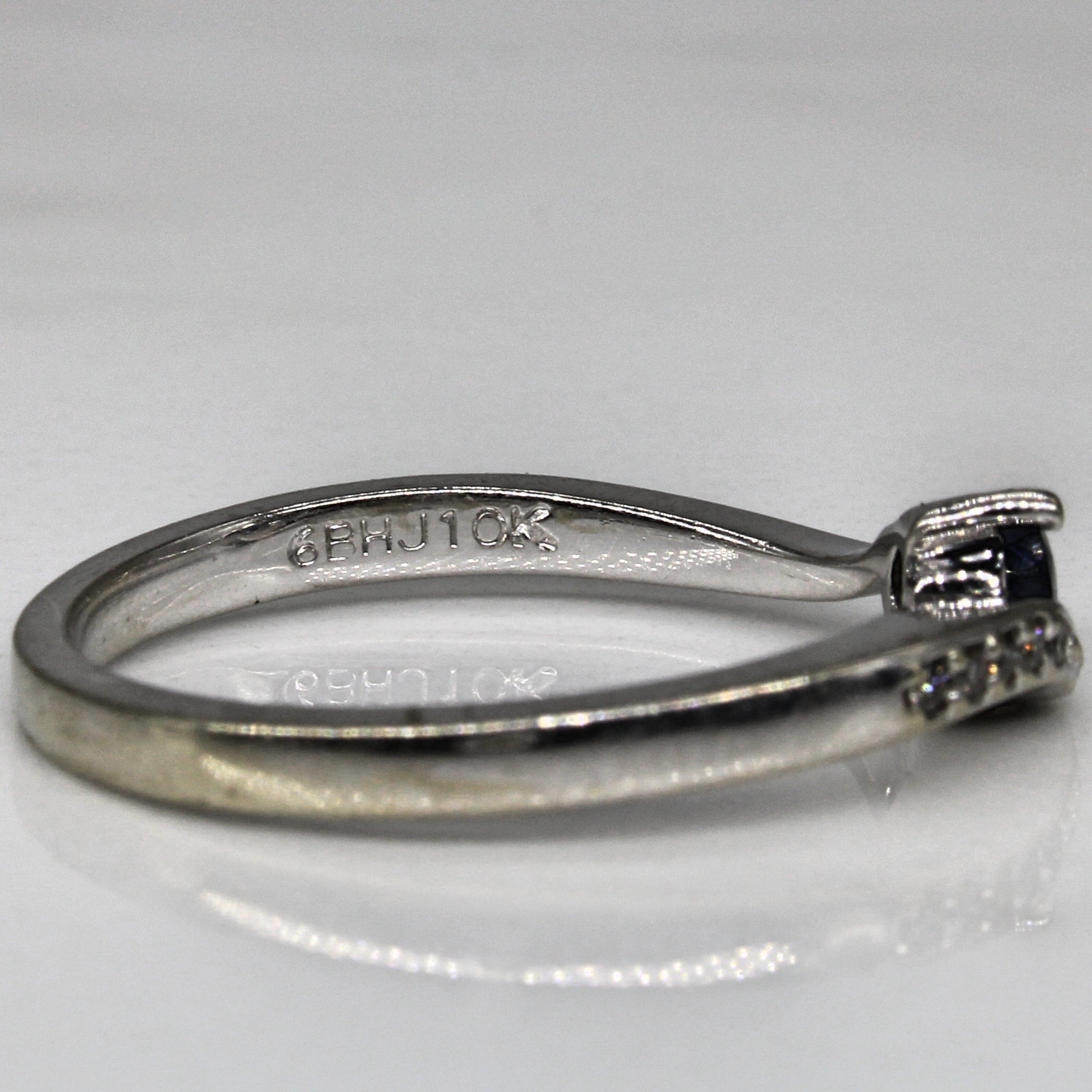 Sapphire & Diamond Contour Band | 0.20ct, 0.03ctw | SZ 6.25 |