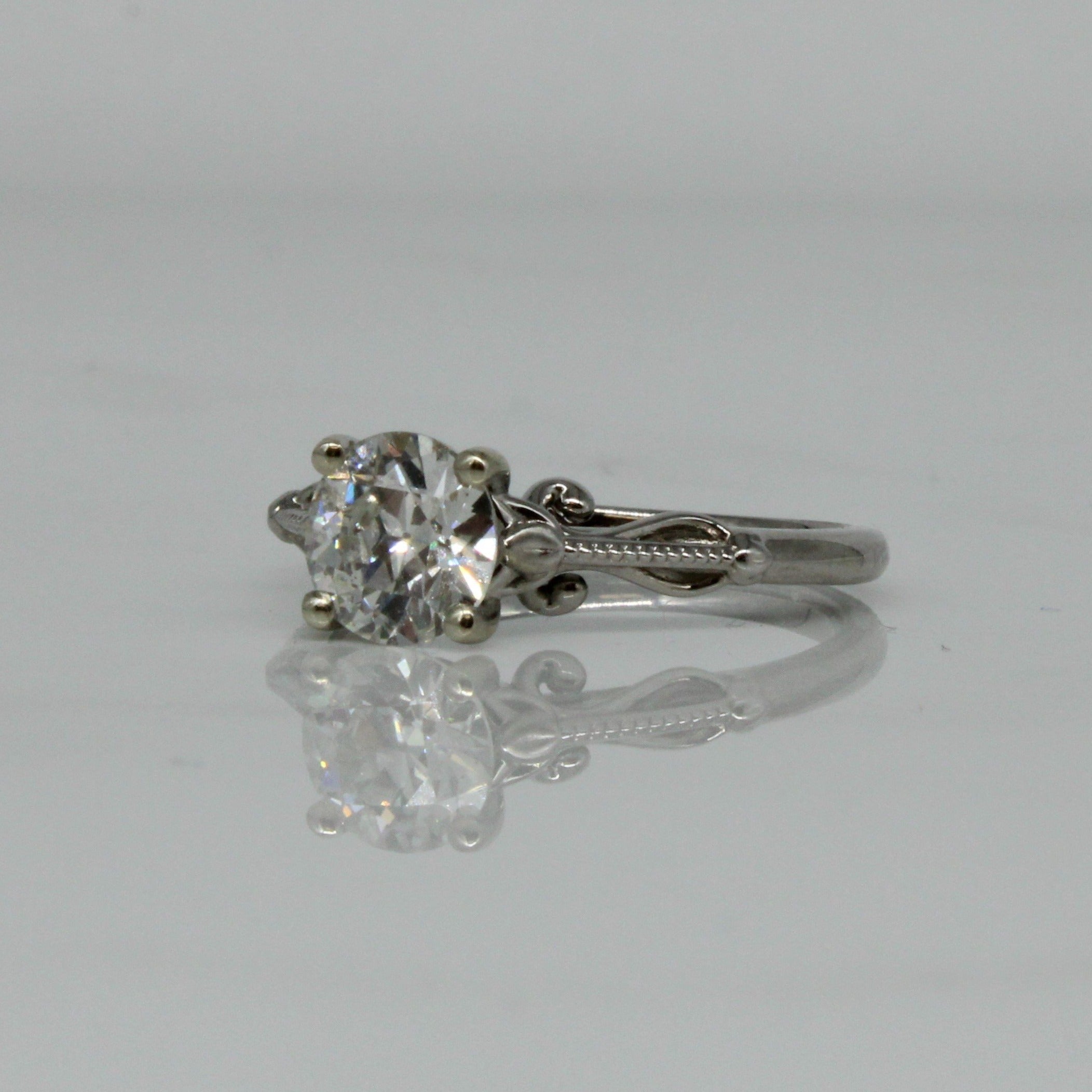 Bespoke' Lotus Inspired Engagement Ring | 1.20ct | SZ 7 |