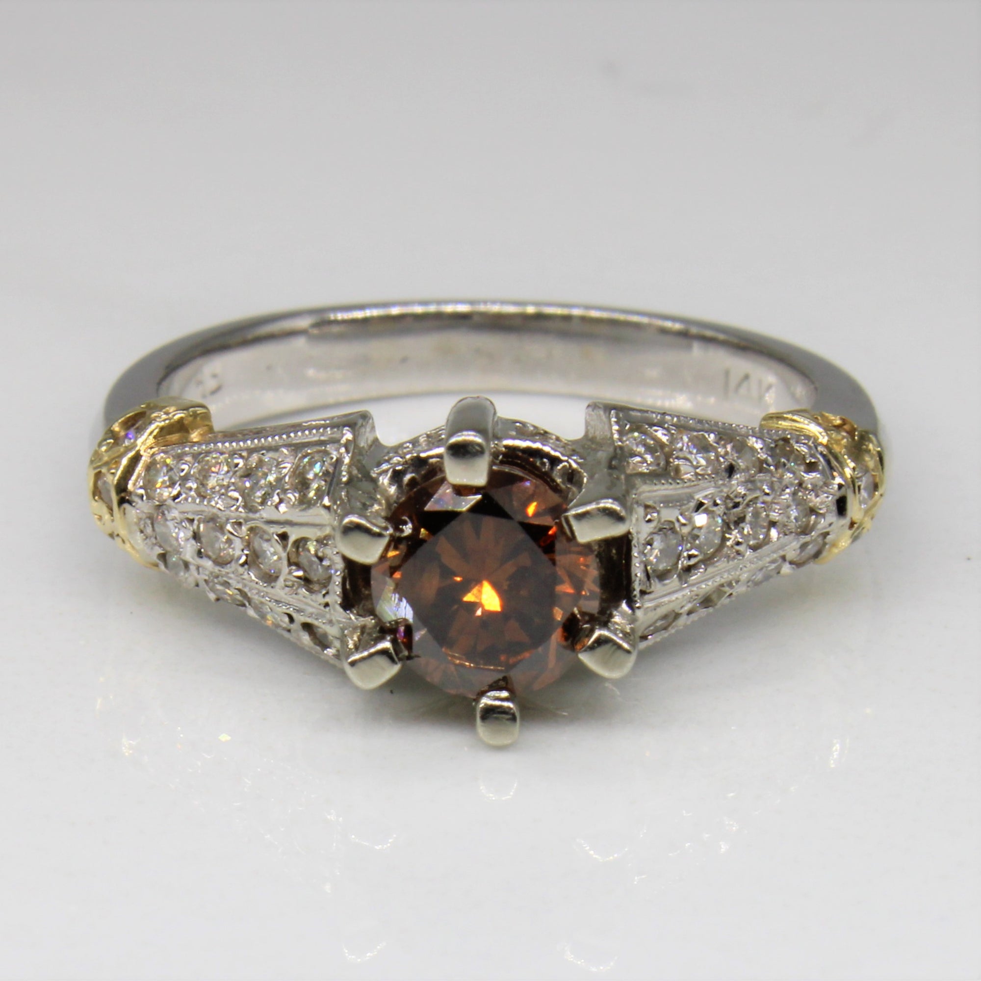 Cognac Diamond Engagement Ring | 1.00ctw | SZ 6.25 |