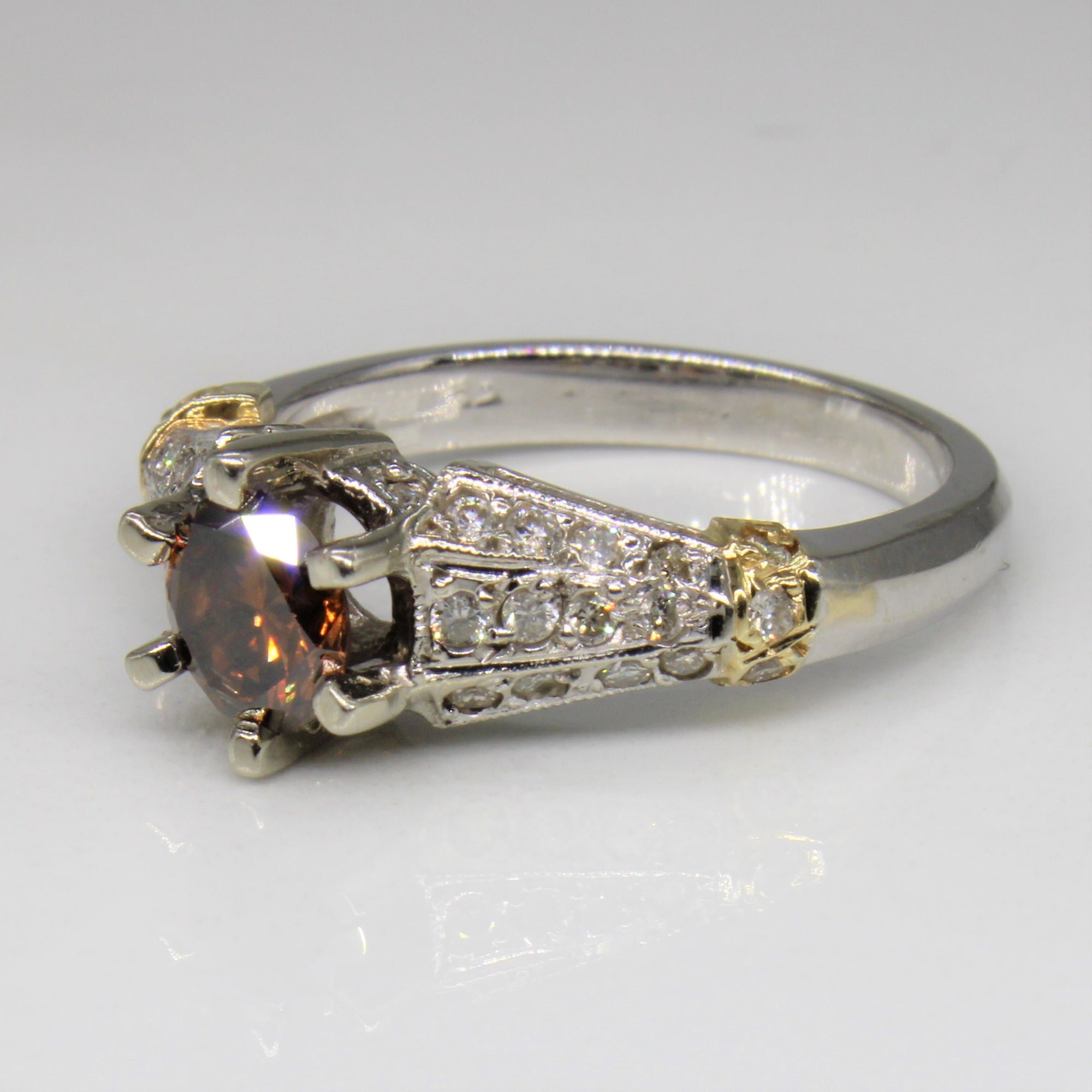 Cognac Diamond Engagement Ring | 1.00ctw | SZ 6.25 |