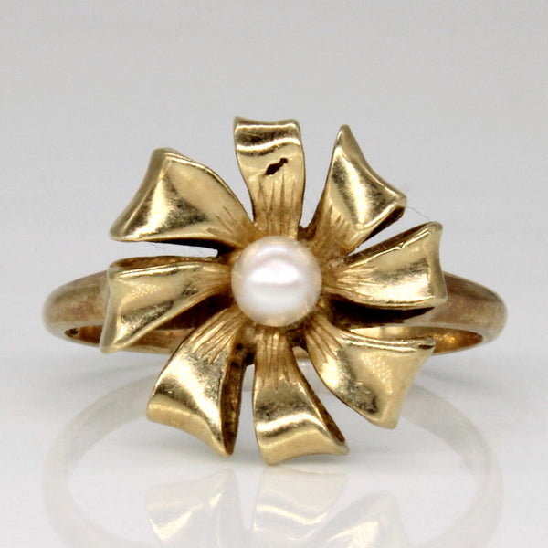 Pearl Bow Design Ring | SZ 6 |