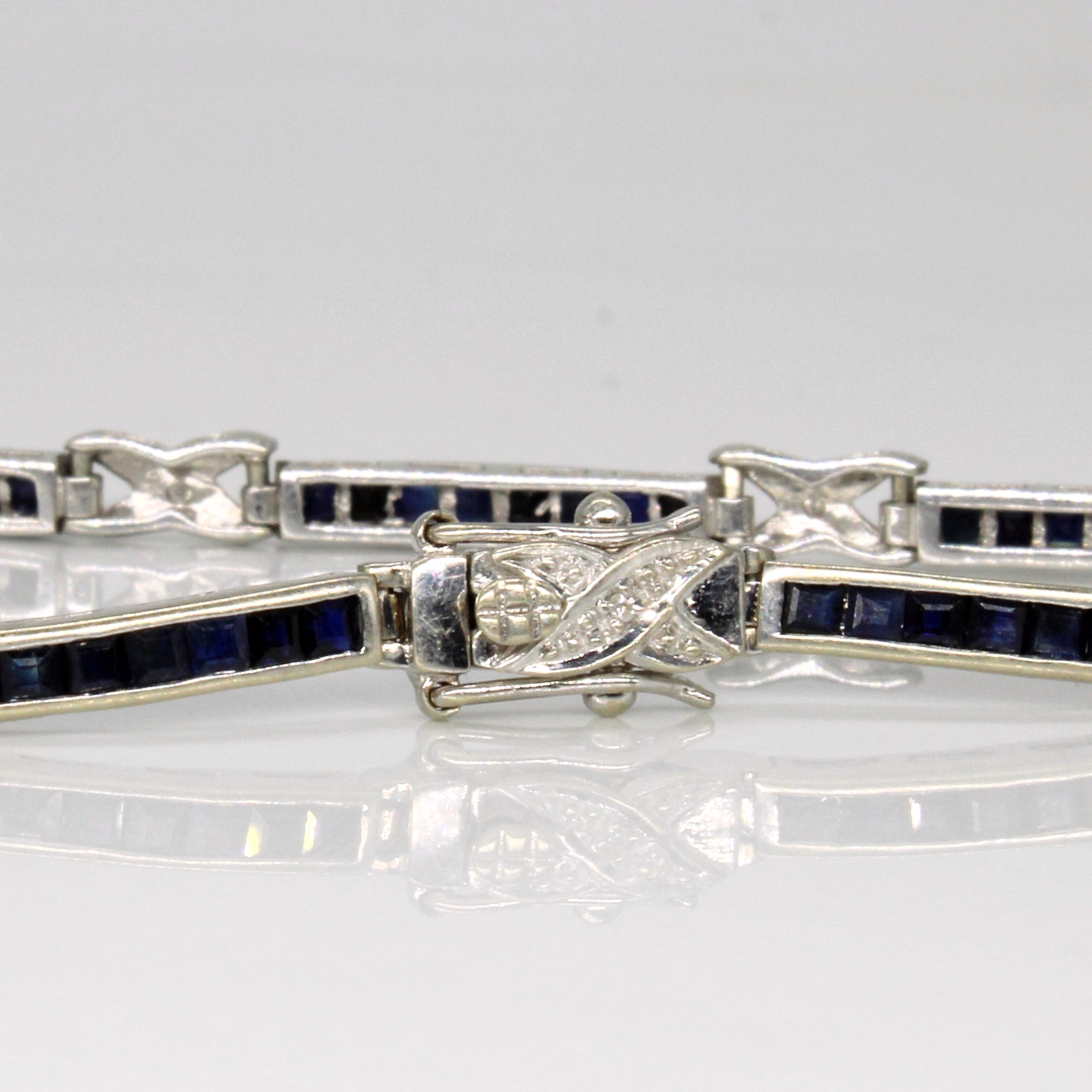 Channel Set Sapphire Bracelet | 2.24ctw | 7" |