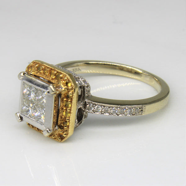 'Jiliaev Jewelry' Yellow Sapphire & Diamond Engagement Ring | 0.65ctw, 0.20ctw | SZ 6.5 |