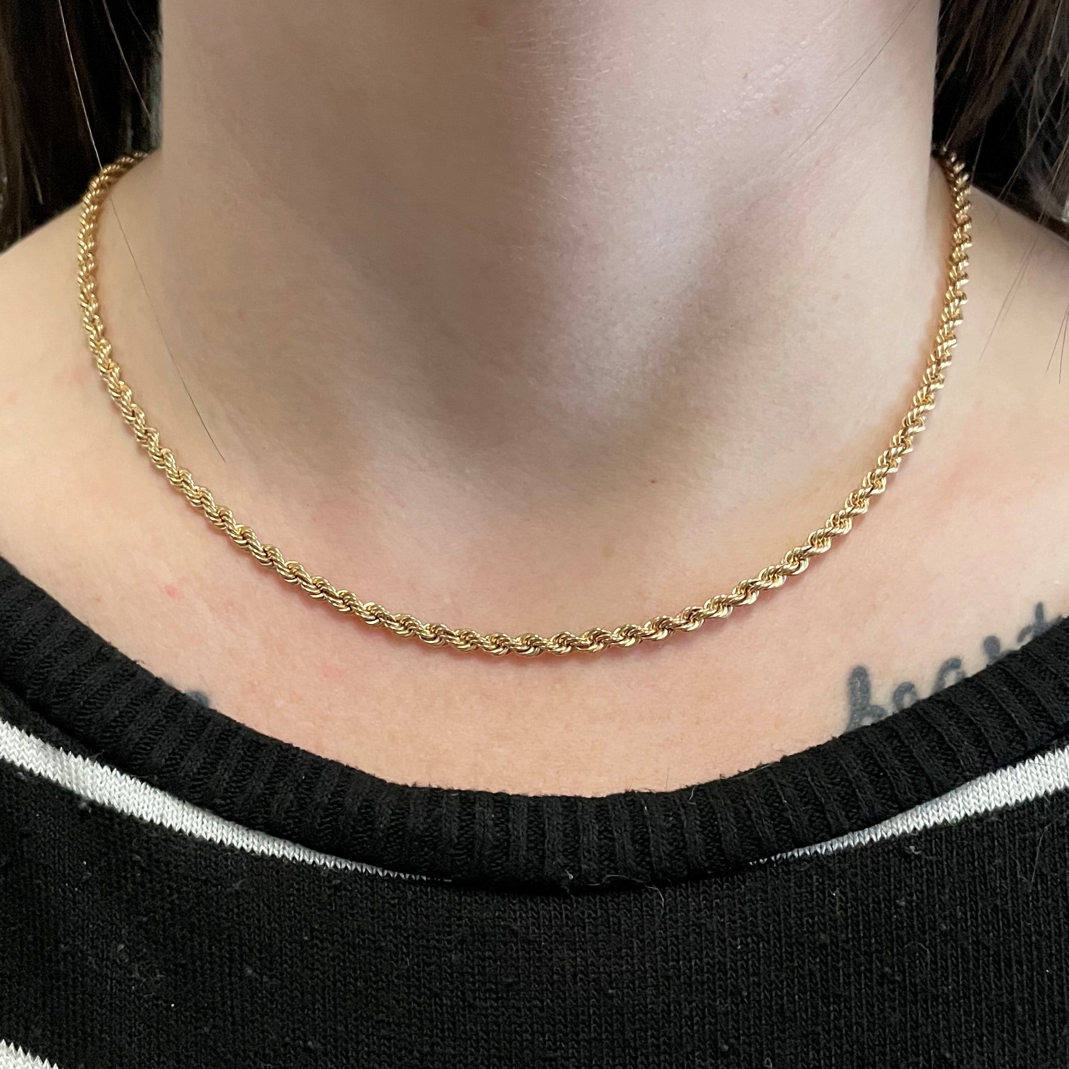 10k Yellow Gold Rope Chain | 18"|