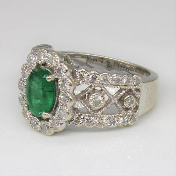 Effy' Emerald & Diamond Ring | 1.00ct, 0.60ct | SZ 7 |