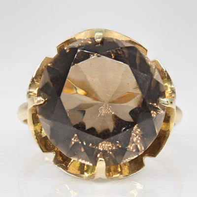 Smoky Quartz Cocktail Ring | 8.25ct | SZ 6.5 |