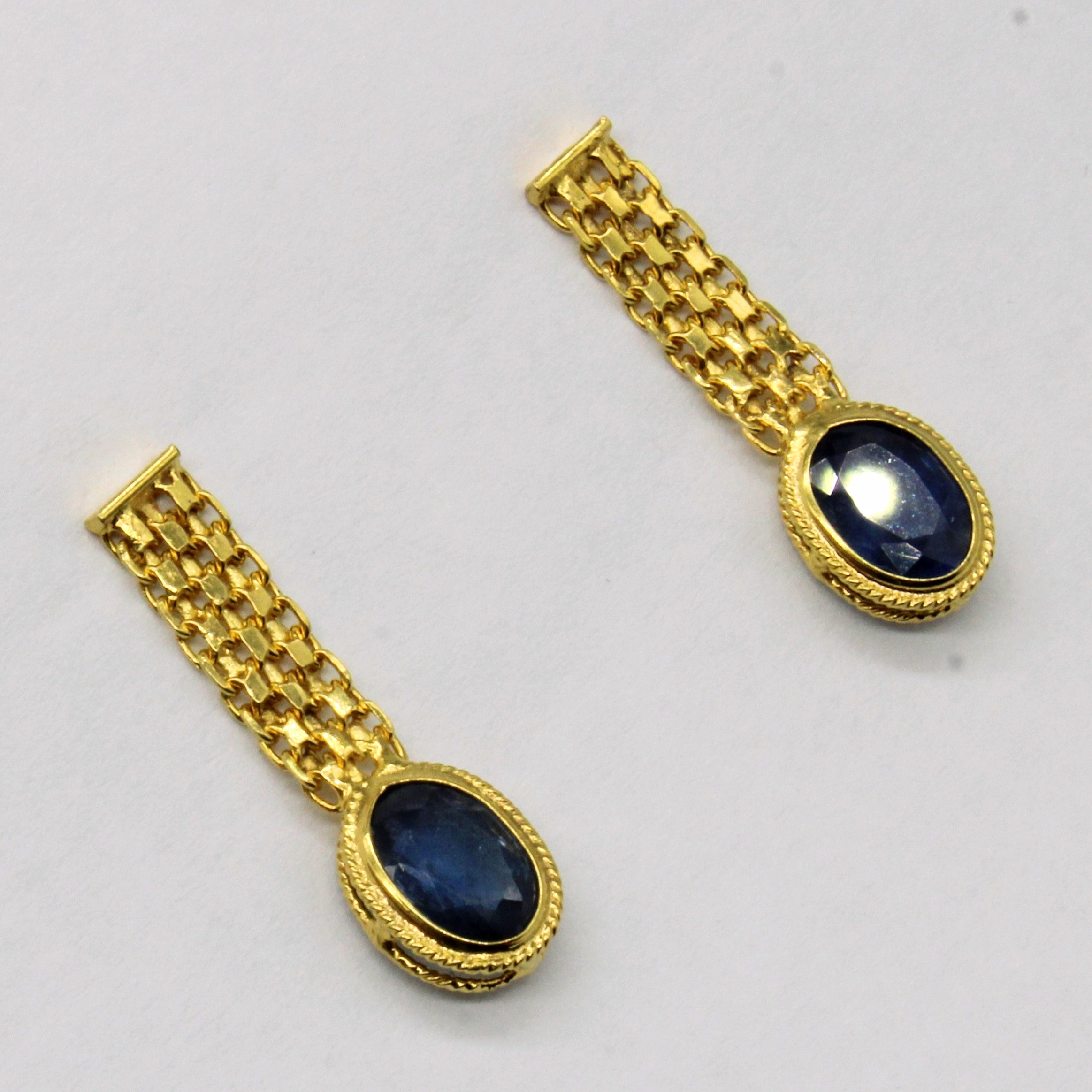 Sapphire Drop Earrings | 1.50ctw |